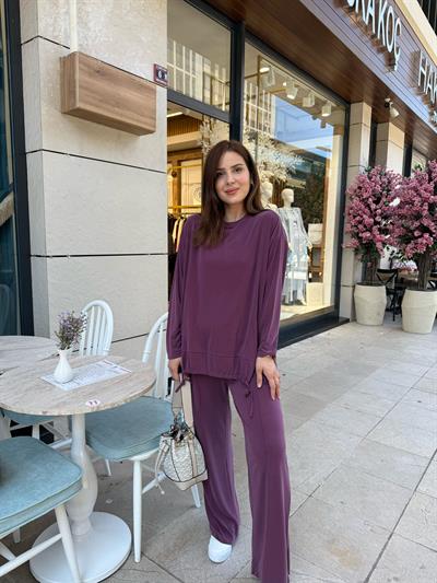 KESİK VE BÜZGÜ DETAYLI TAKIM