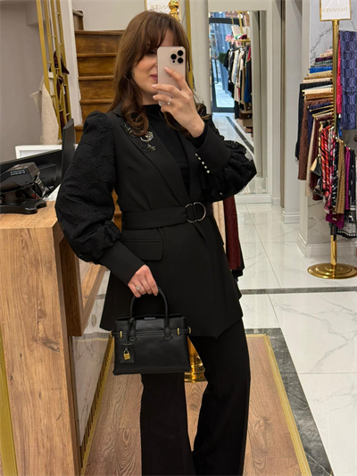 MY312- KOLU DANTELLİ PANTOLONLU TAKIM