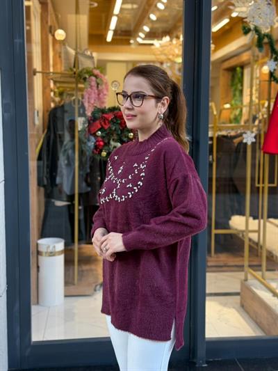 NUSS TAŞLI ANGORA KAZAK