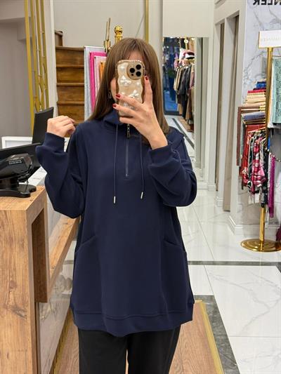 YÜKSEK YAKALI CEPLİ S-SHIRT