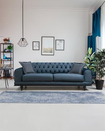 Arredo Kapitoneli Üçlü Koltuk