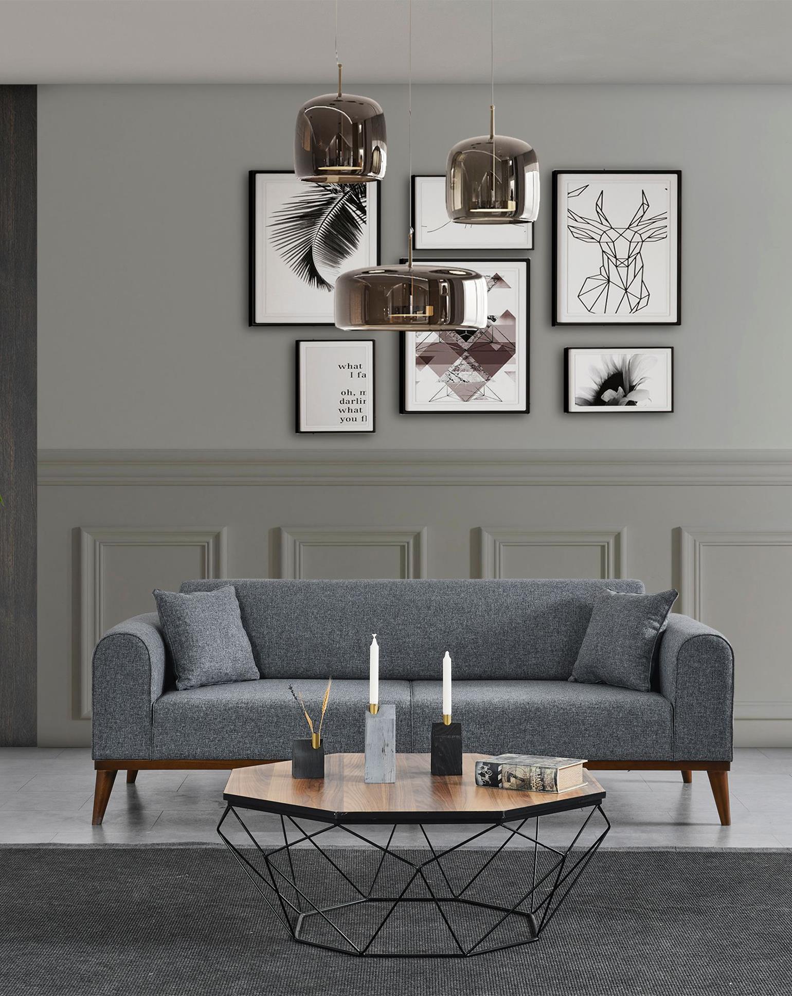 Cofi Yataklı Üçlü Koltuk