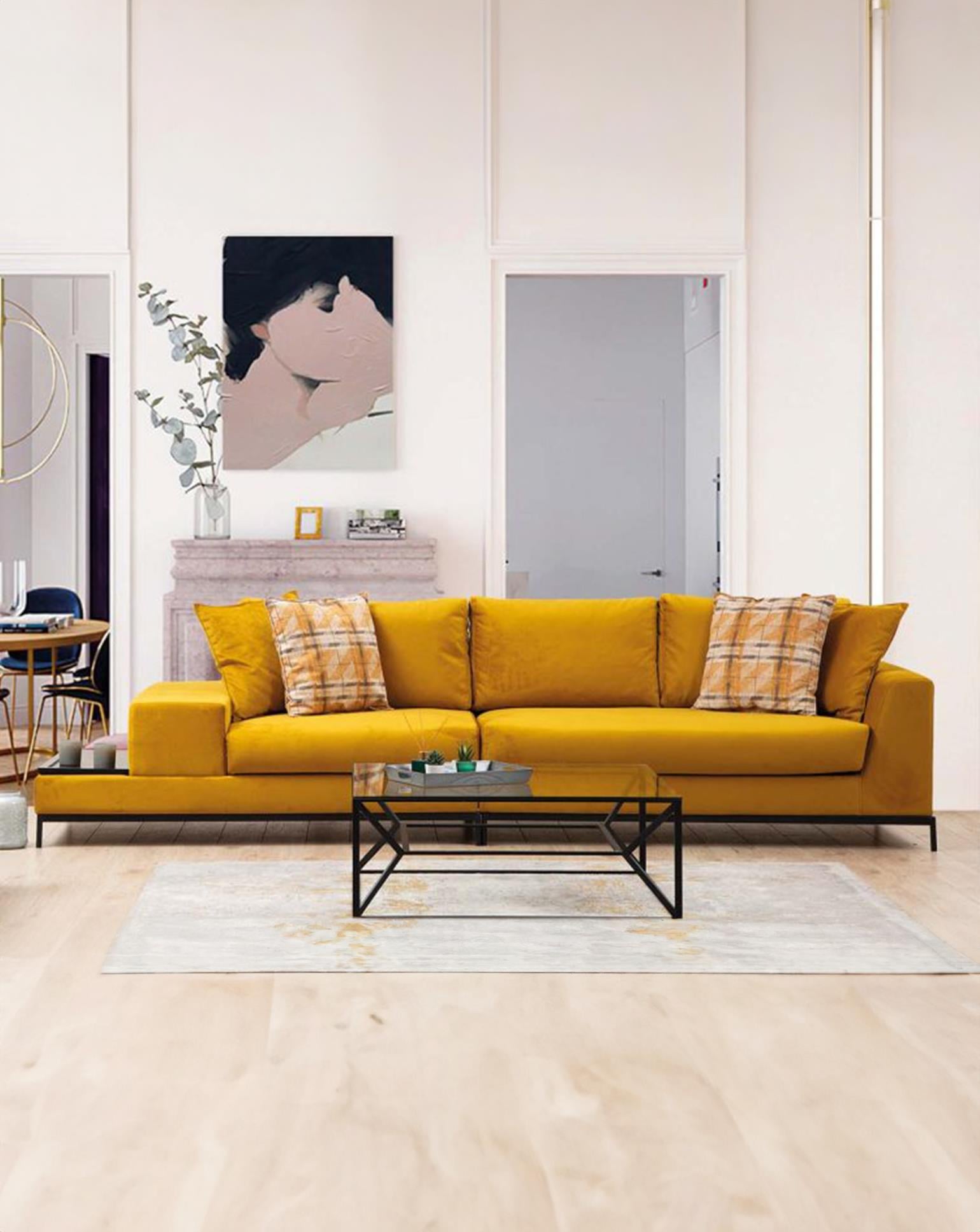 Line Sol Sehpa Dörtlü Koltuk