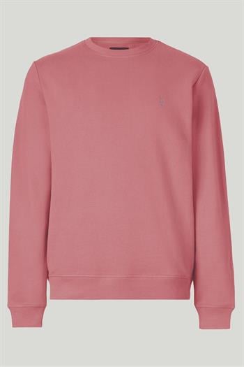 Şeker Pembe Renk Basic Bisiklet Yaka Relaxed Regular Erkek Sweatshirt - ŞEKER PEMBE