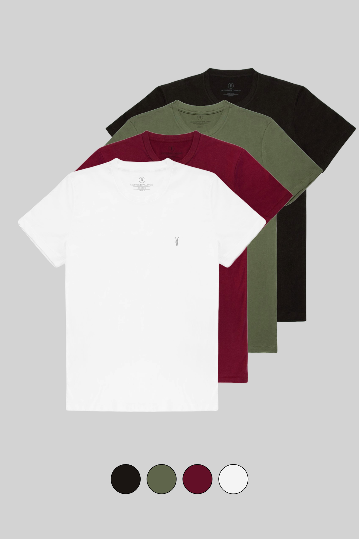 Erkek 4'Lü Basic T-shirt
