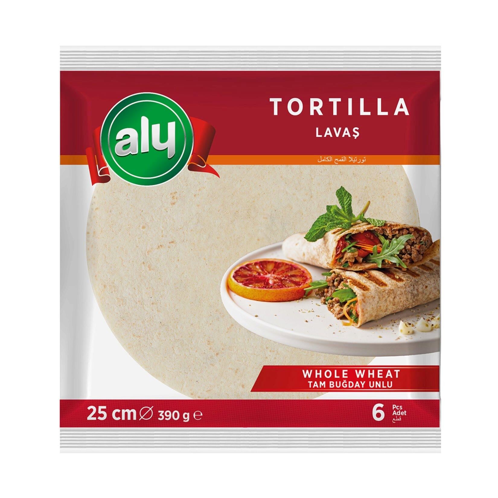 Aly Tortilla  Lavaş Tam Buğdaylı 6'lı 25 Cm 390 G