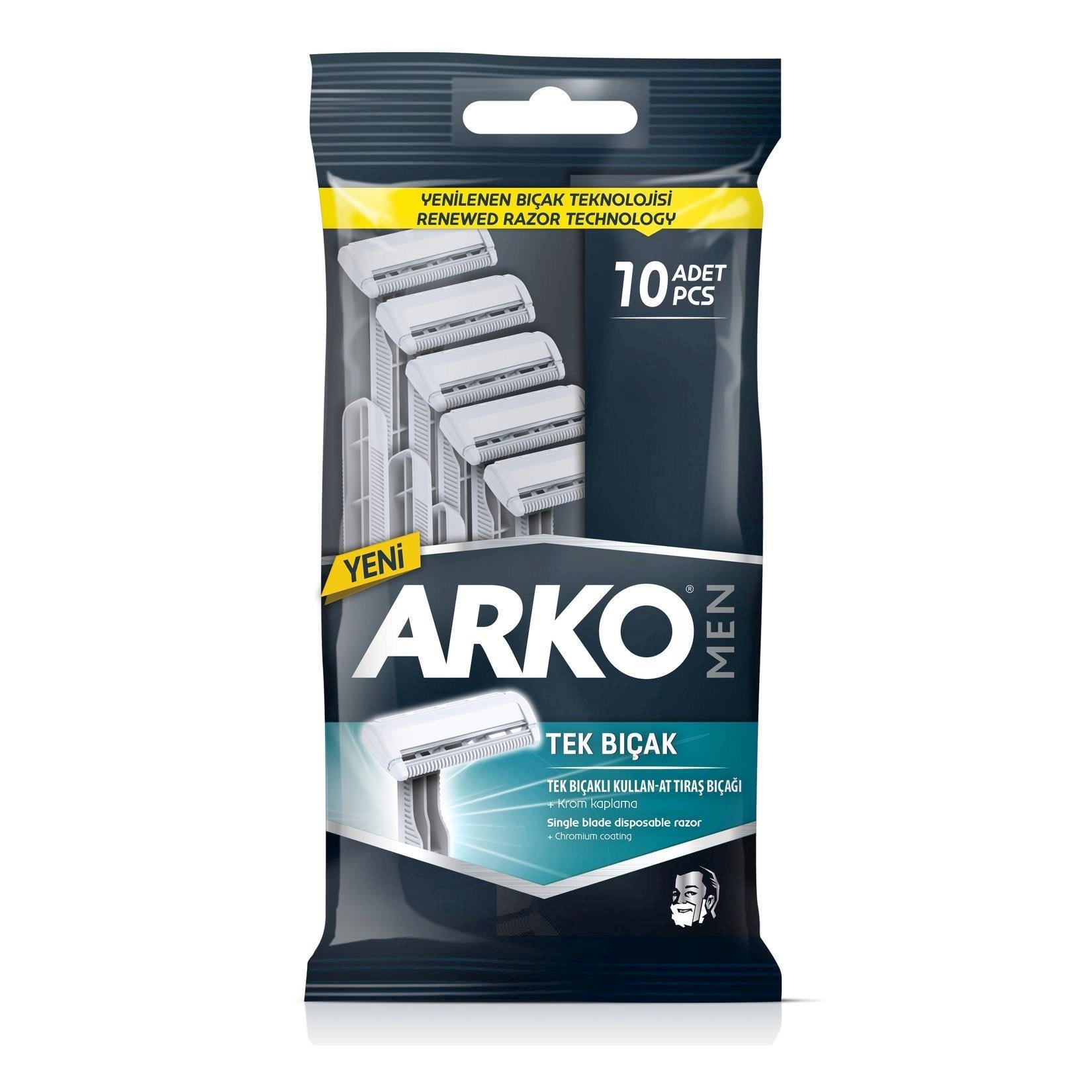Arko Men Tek Bıçak Tıraş Bıçağı 10'lu