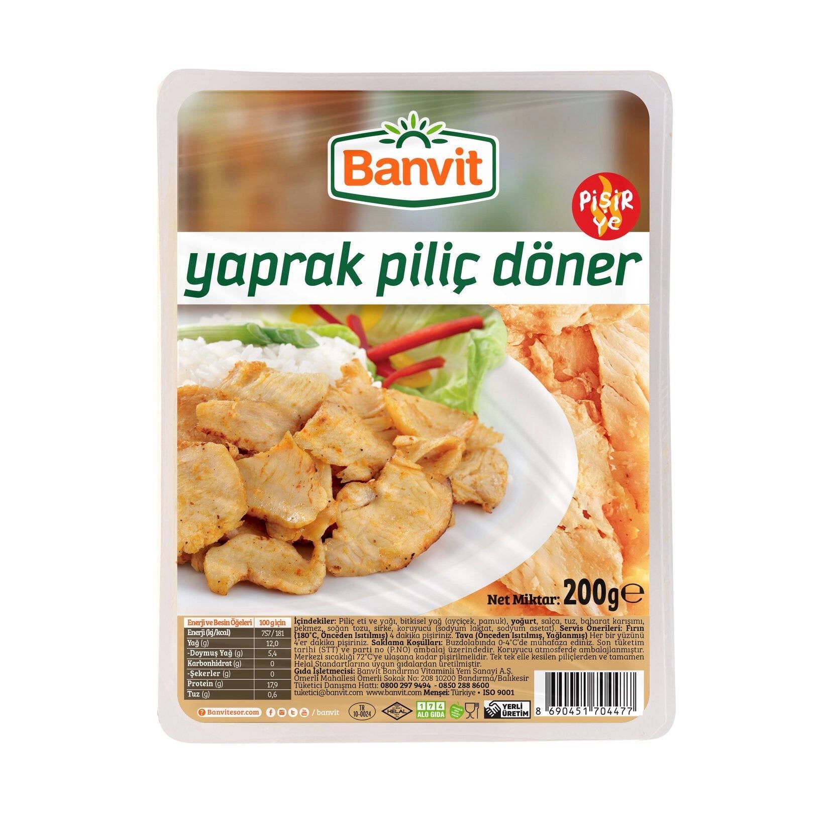 Banvit Piliç Yaprak Döner 200 G