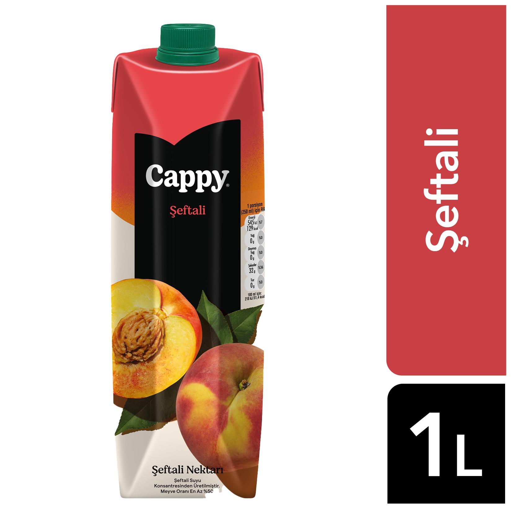 Cappy Şeftali Nektarı Karton Kutu 1 L