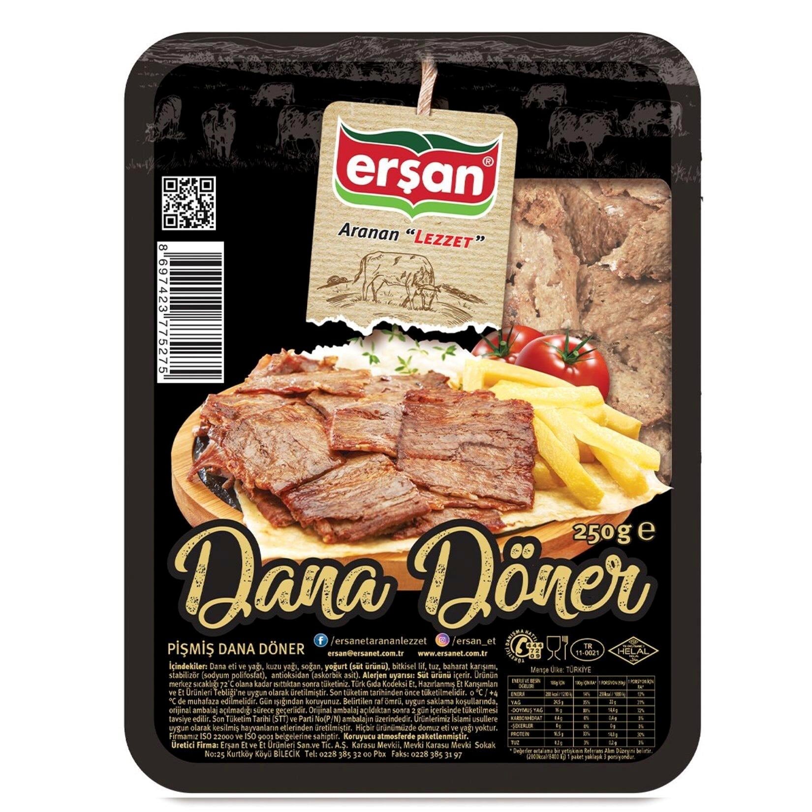 Erşan Pişmiş Dana Döner 250 G