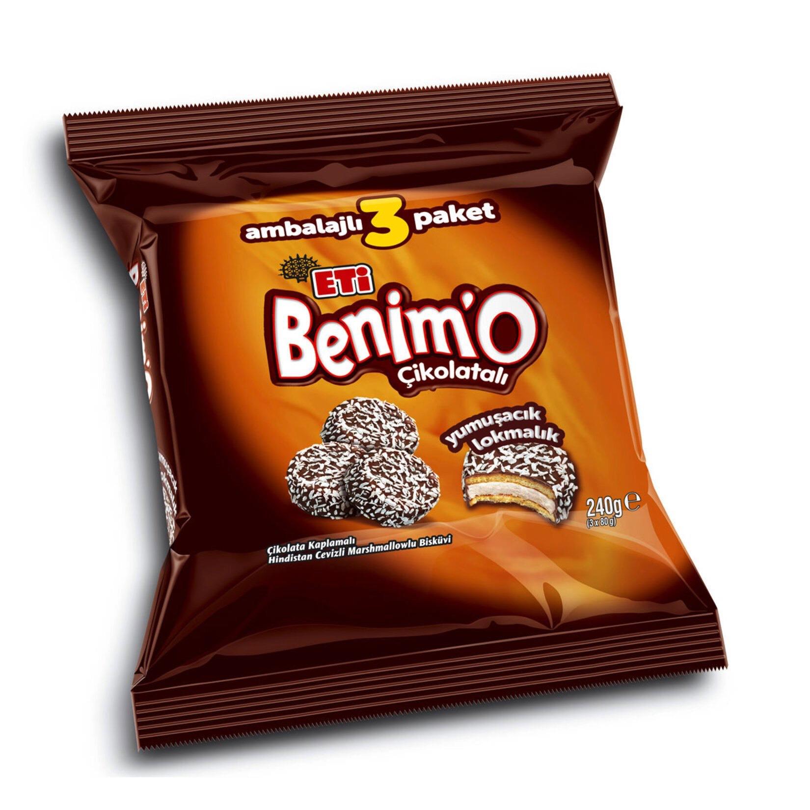 Eti Benimo Lokmalık Çikolatalı Bisküvi 3 x 80 g