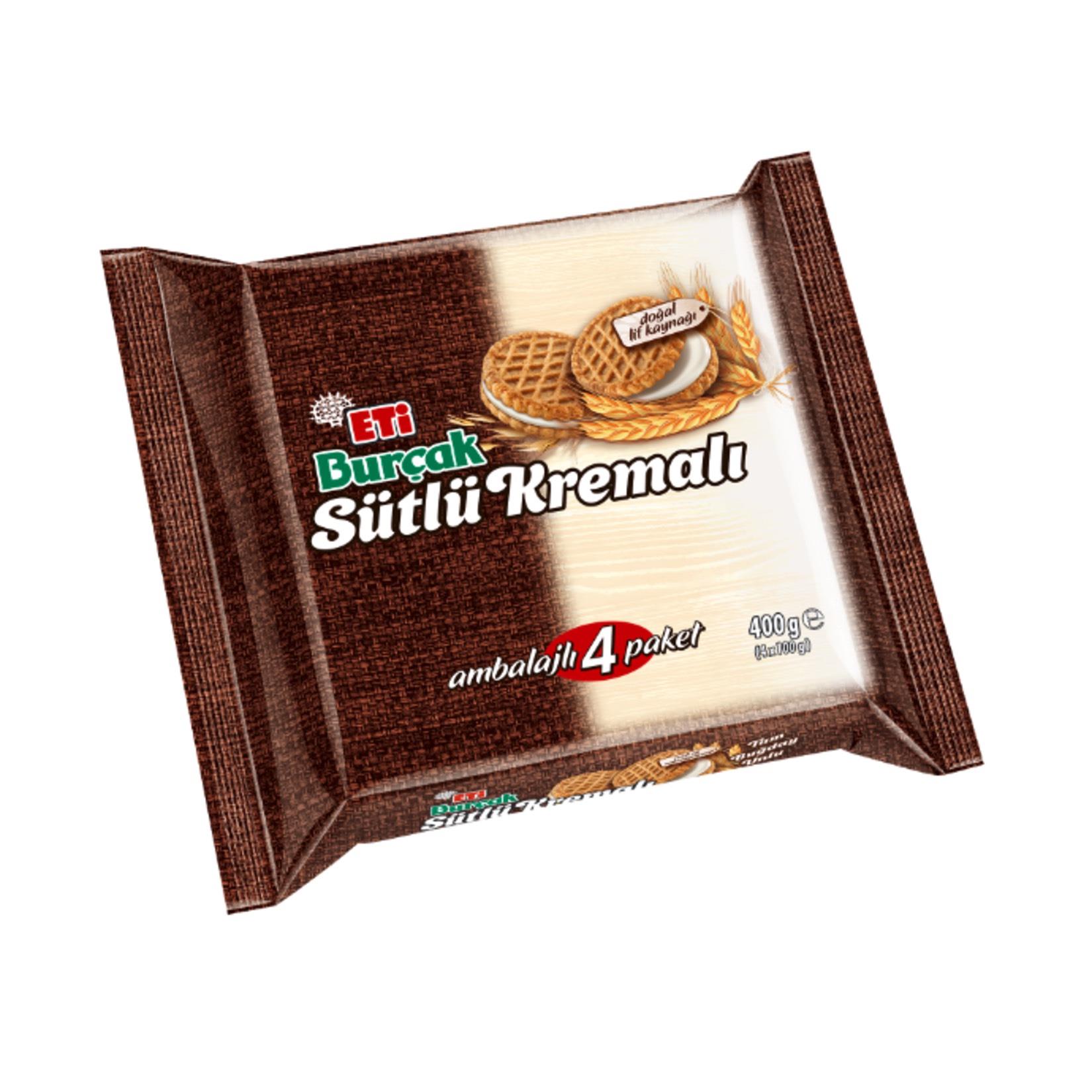 Eti Burçak Sütlü Kremalı Yulaflı Bisküvi 4x100 g
