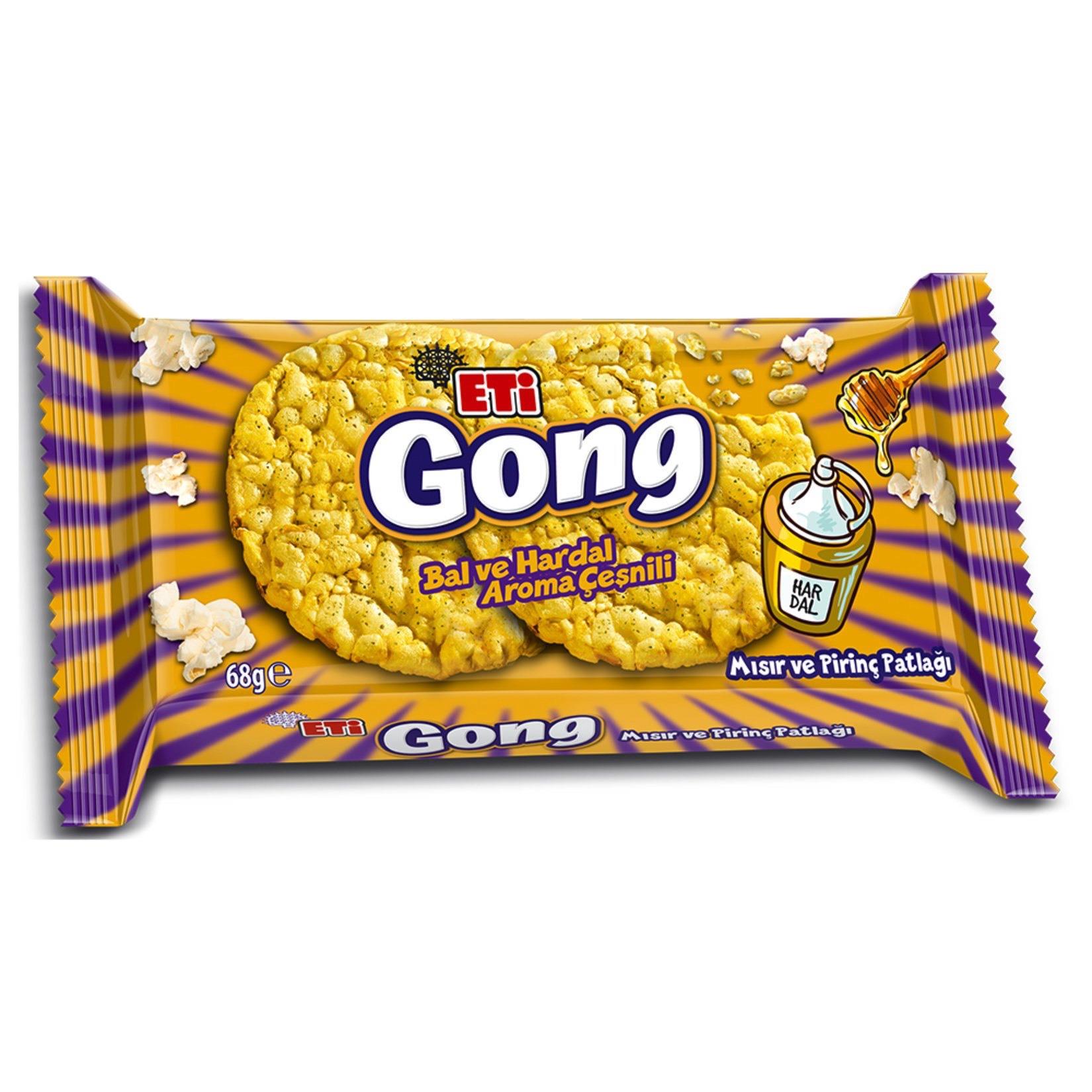 Eti Gong Ballı Hardallı Mısır ve Pirinç Patlağı 68 g