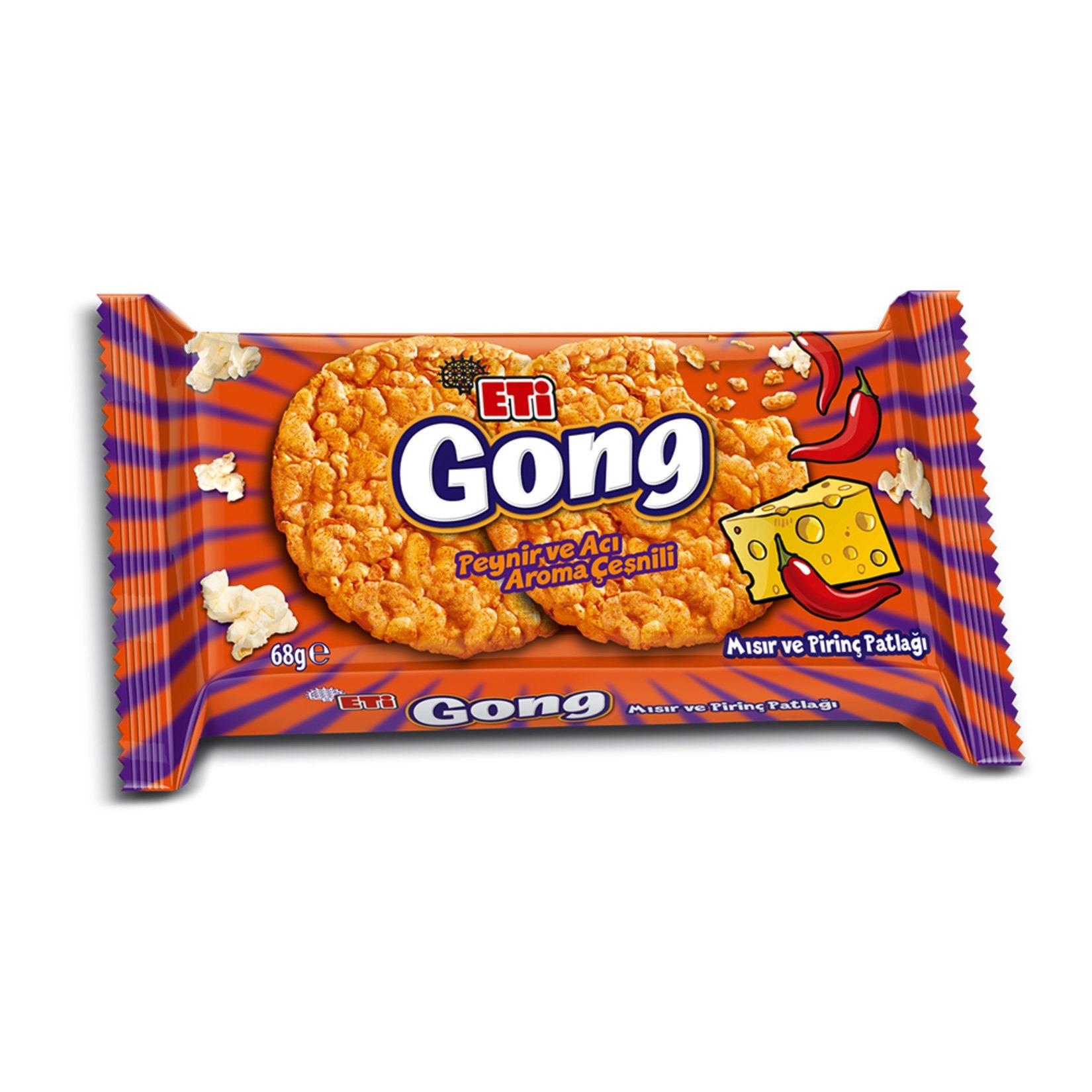 Eti Gong Peynirli Acılı Mısır ve Pirinç Patlağı 68 g