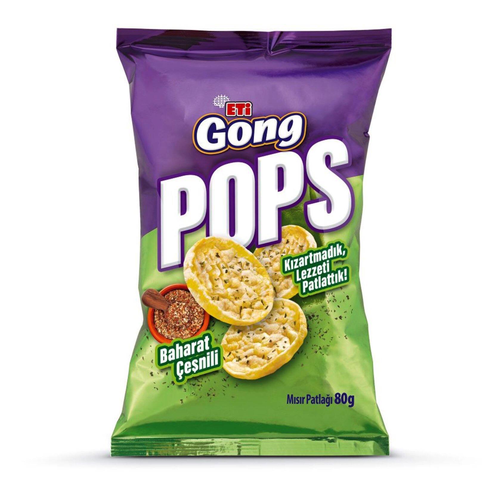 Eti Gong Pops Baharatlı Mısır Patlağı 80 g