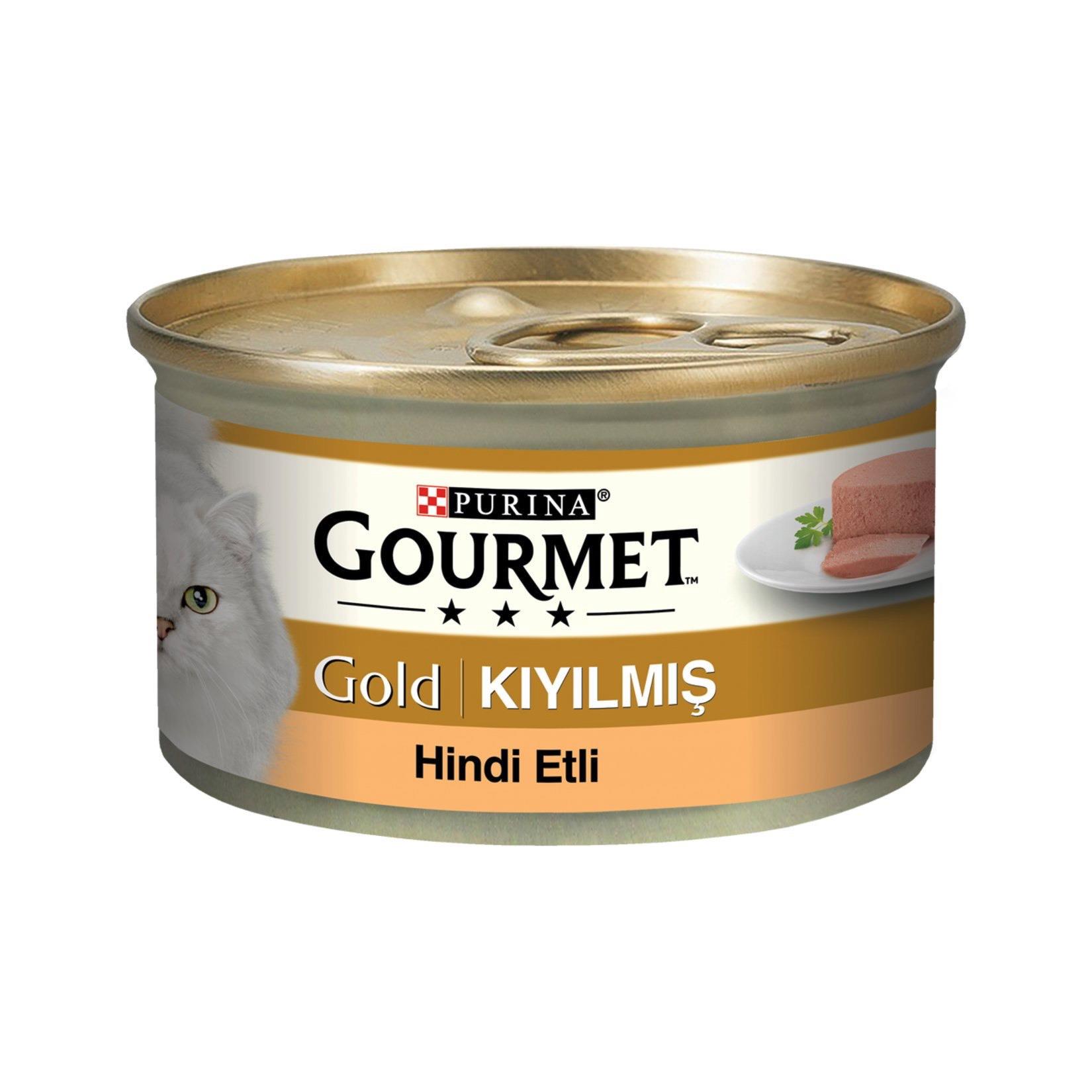 Gourmet Gold Kıyılmış Hindili Yaş Kedi Maması 85g Konserve