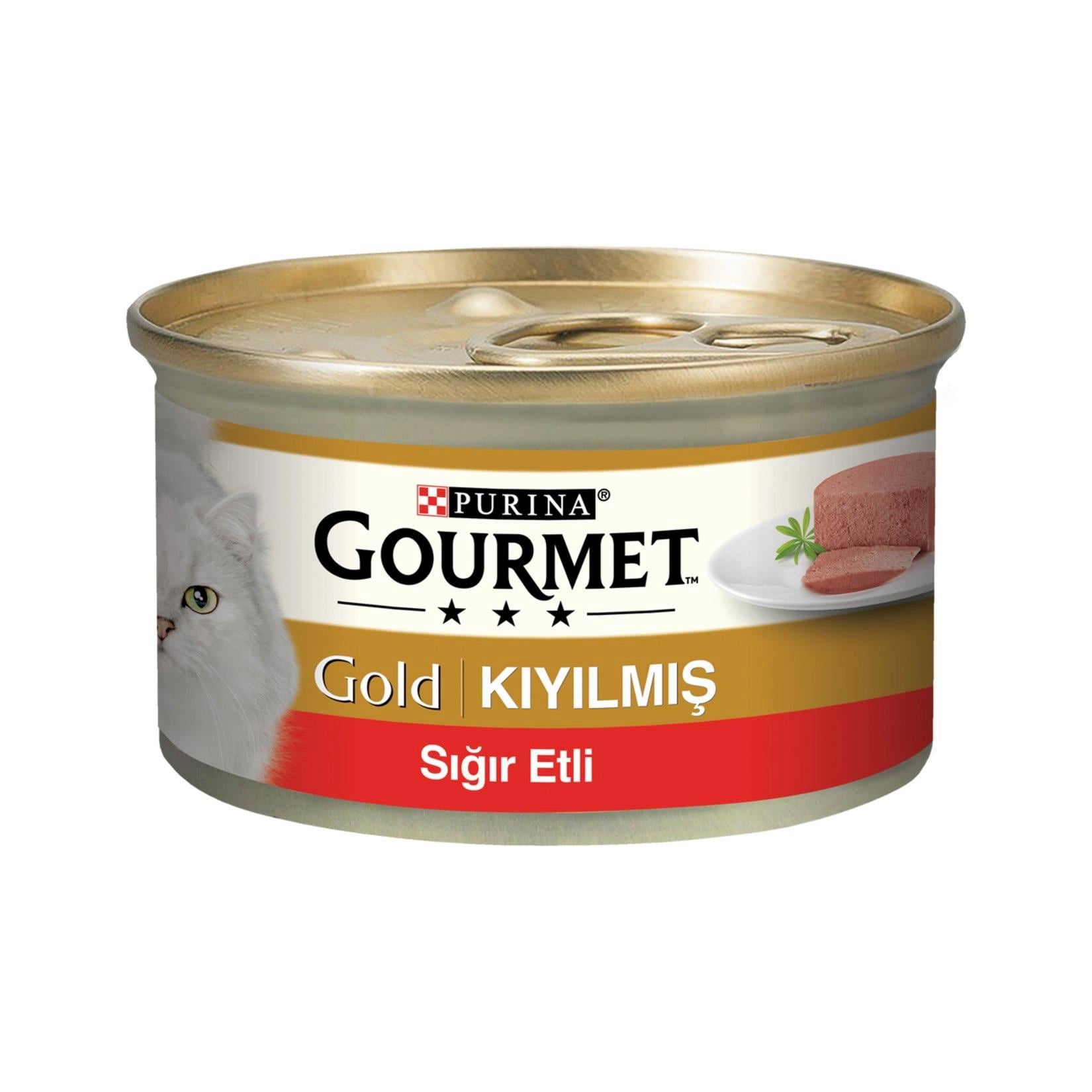 Gourmet Gold Kıyılmış Sığır Etli Yaş Kedi Maması 85g Konserve