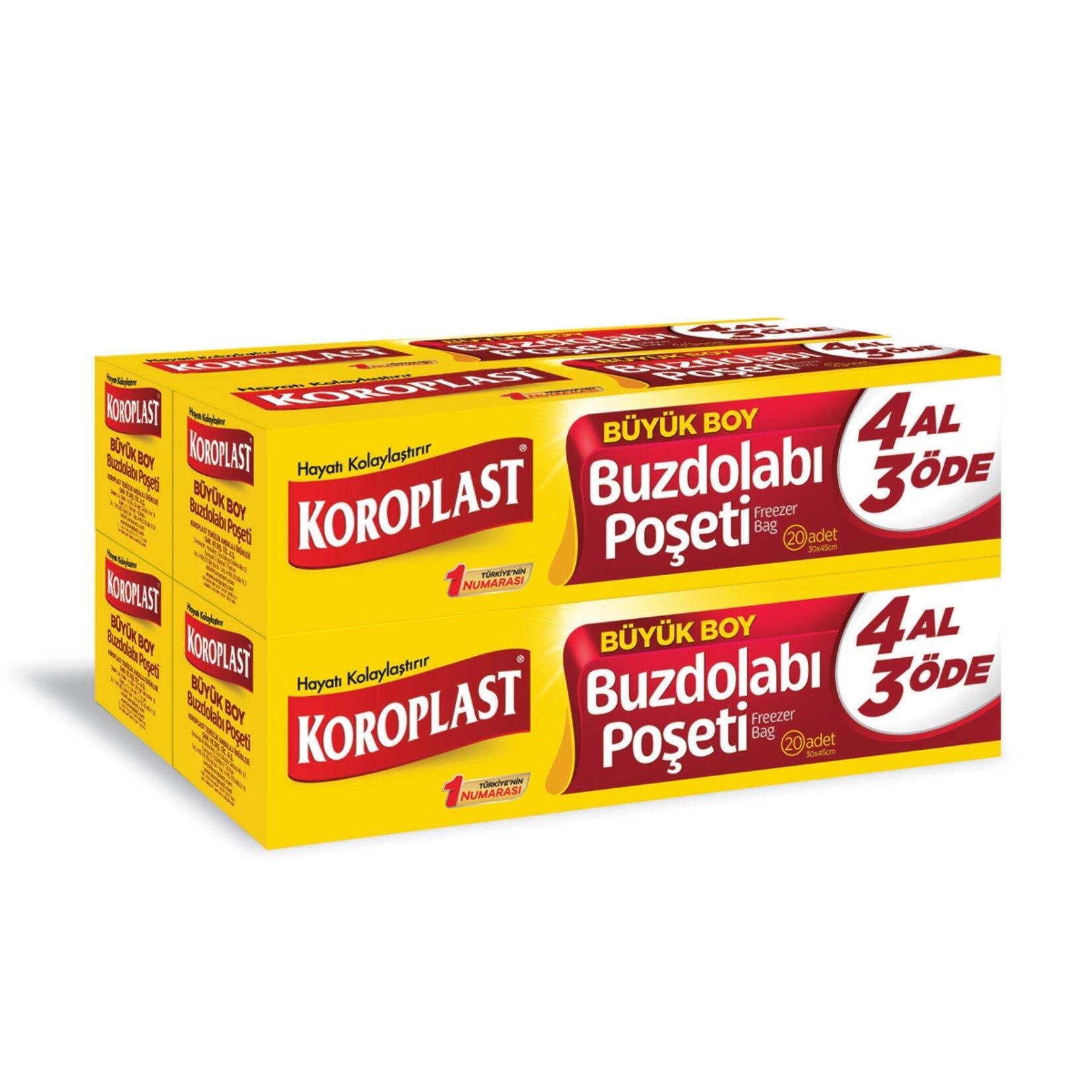 Koroplast Buzdolabı Poşeti 4 Al 3 Öde Büyük 80'li