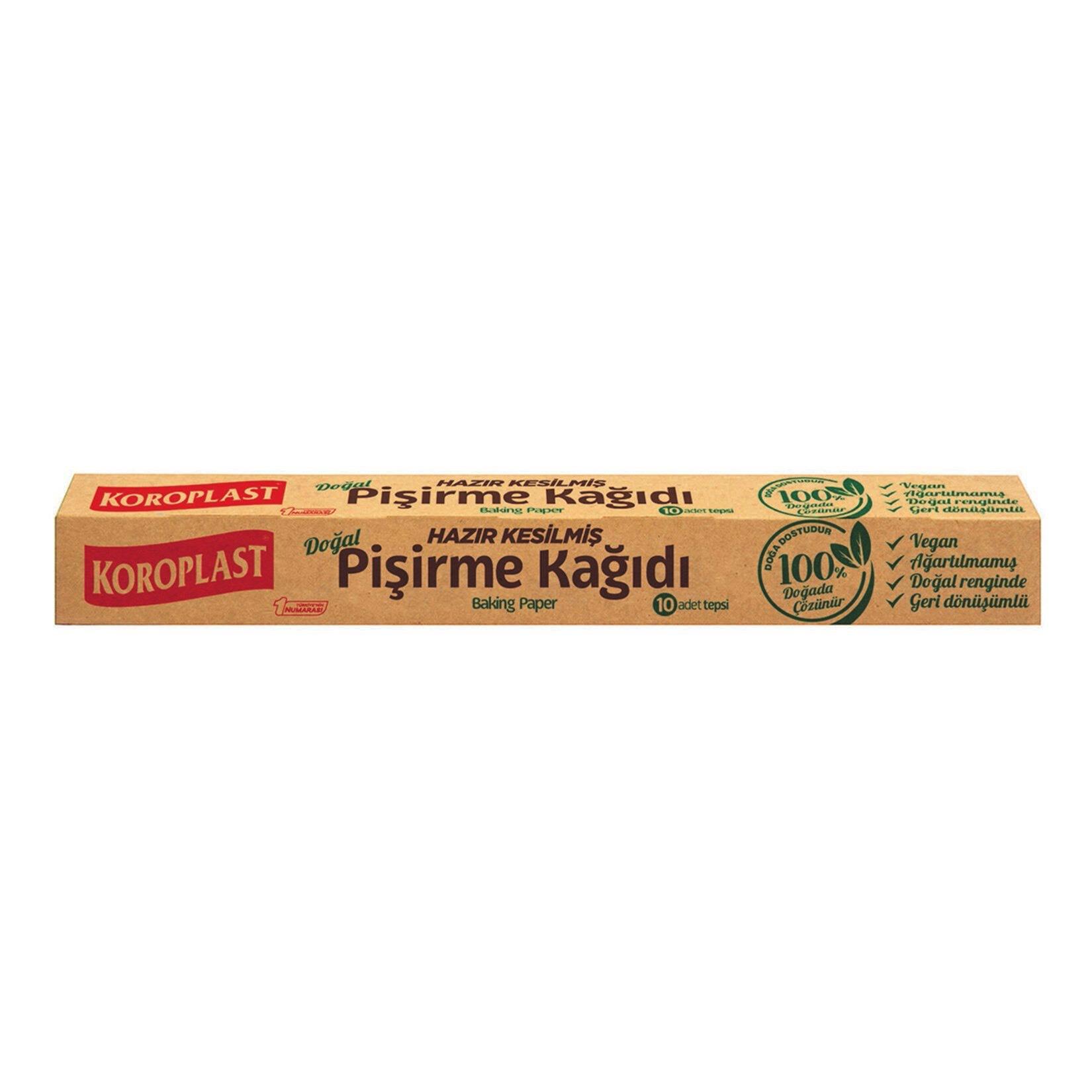 Koroplast Doğal Pişirme Kağıdı Hazır Kesim 10'lu