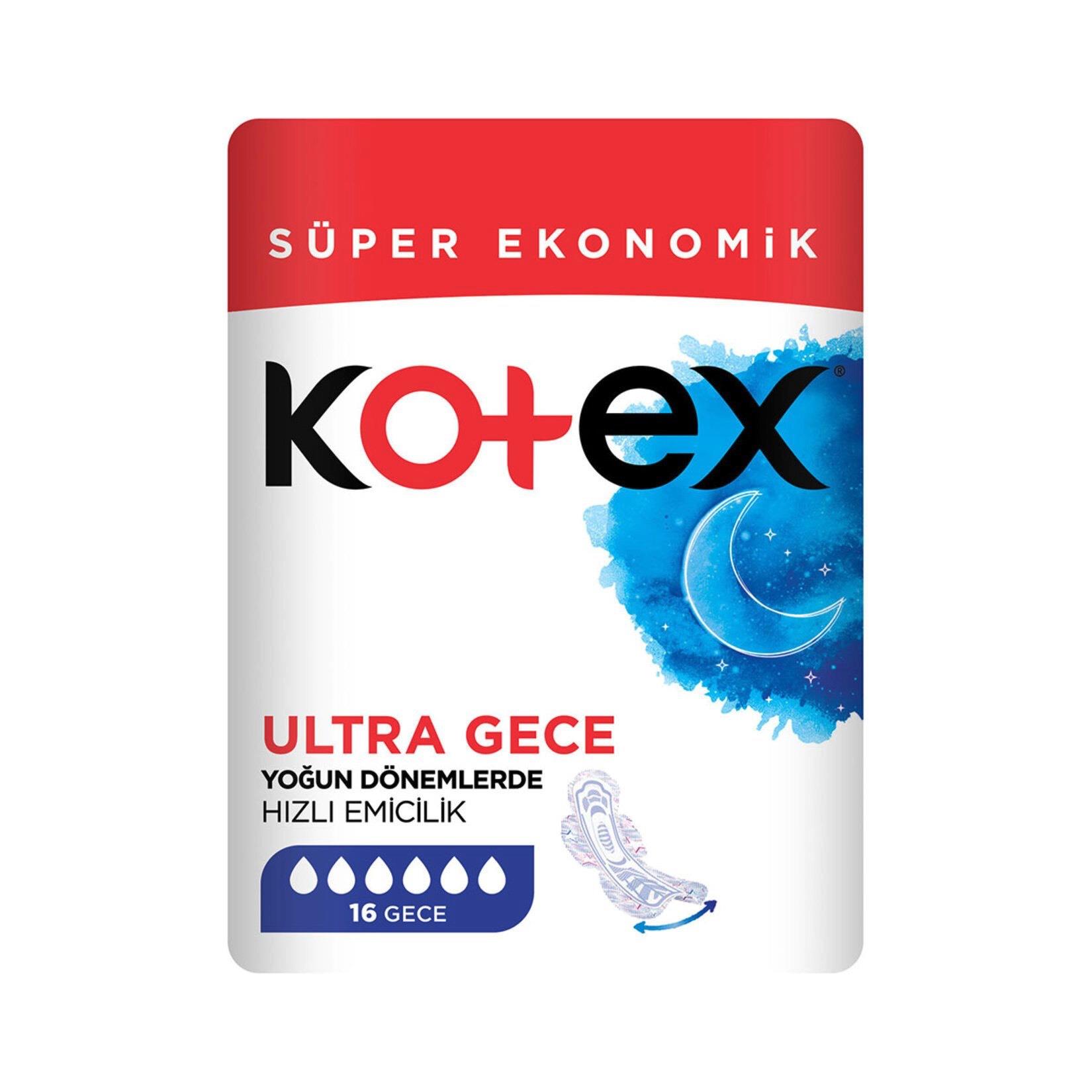 Kotex Ultra Süper Ekonomik Paket Gece 16'lı