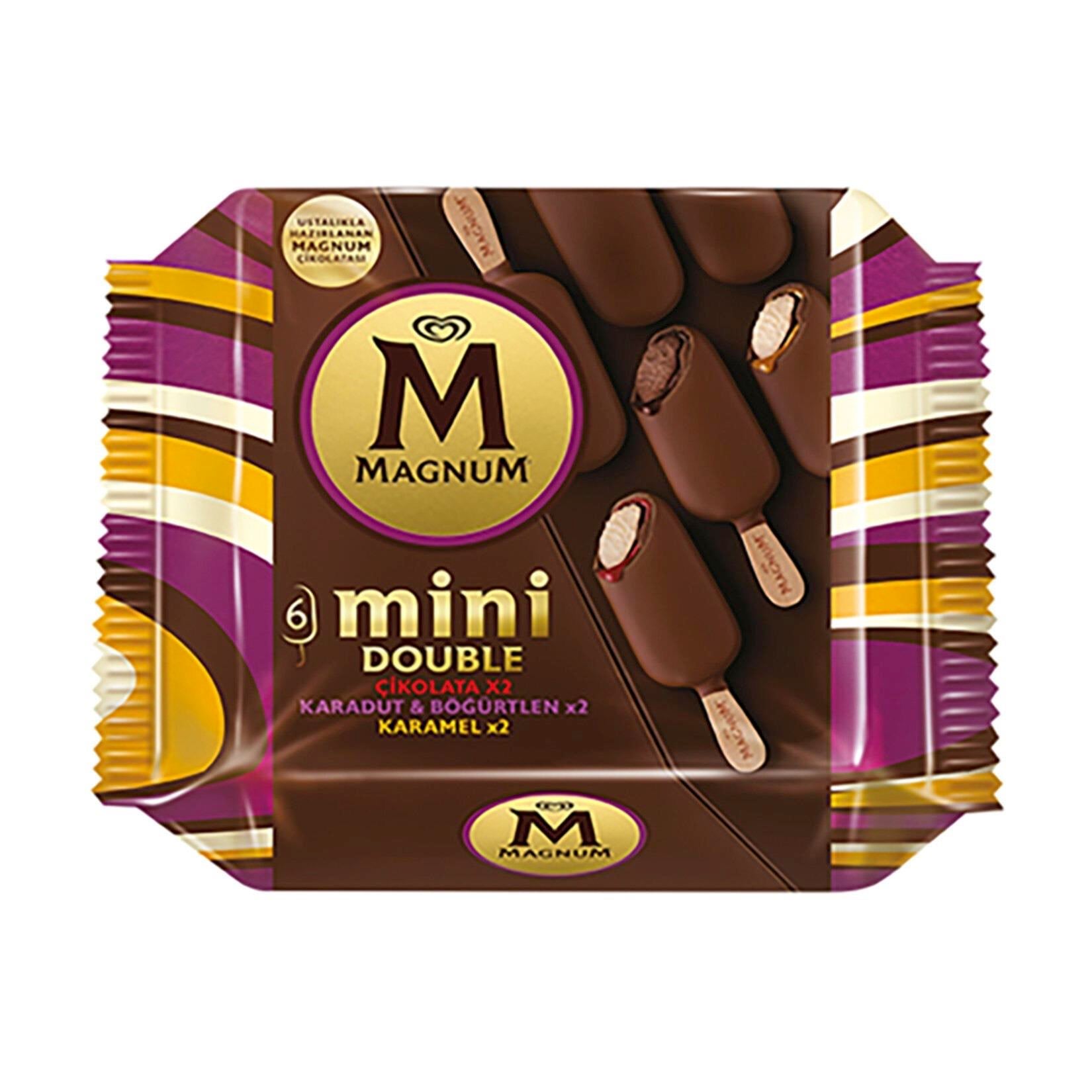 Magnum Mini Double Çikolata, Karadut & Böğürtlen, Karamel (6'lı)