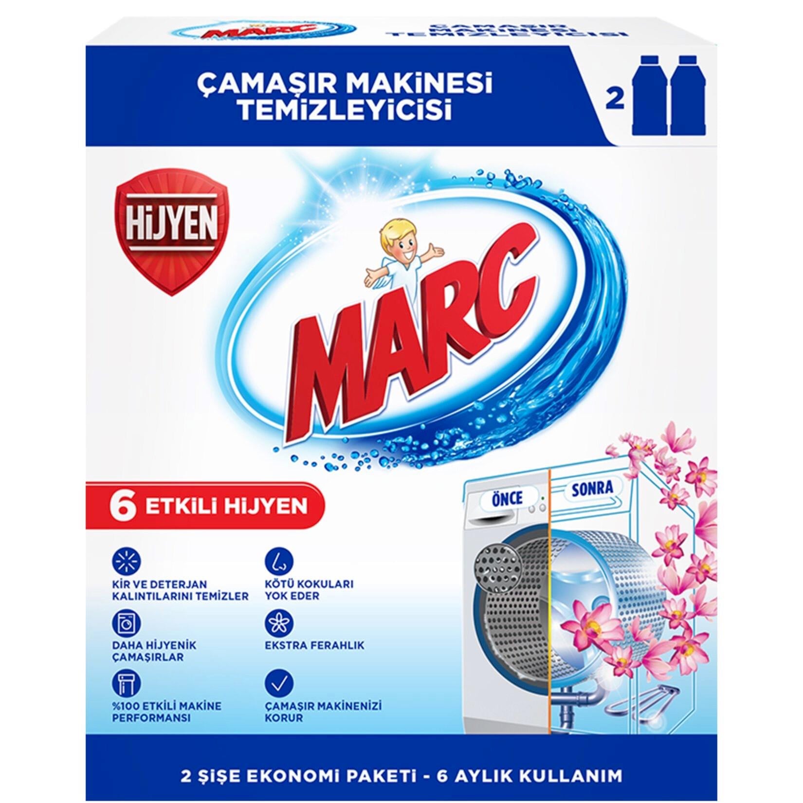 Marc Çamaşır Makinesi Temizleyicisi Floral 2X250 Ml