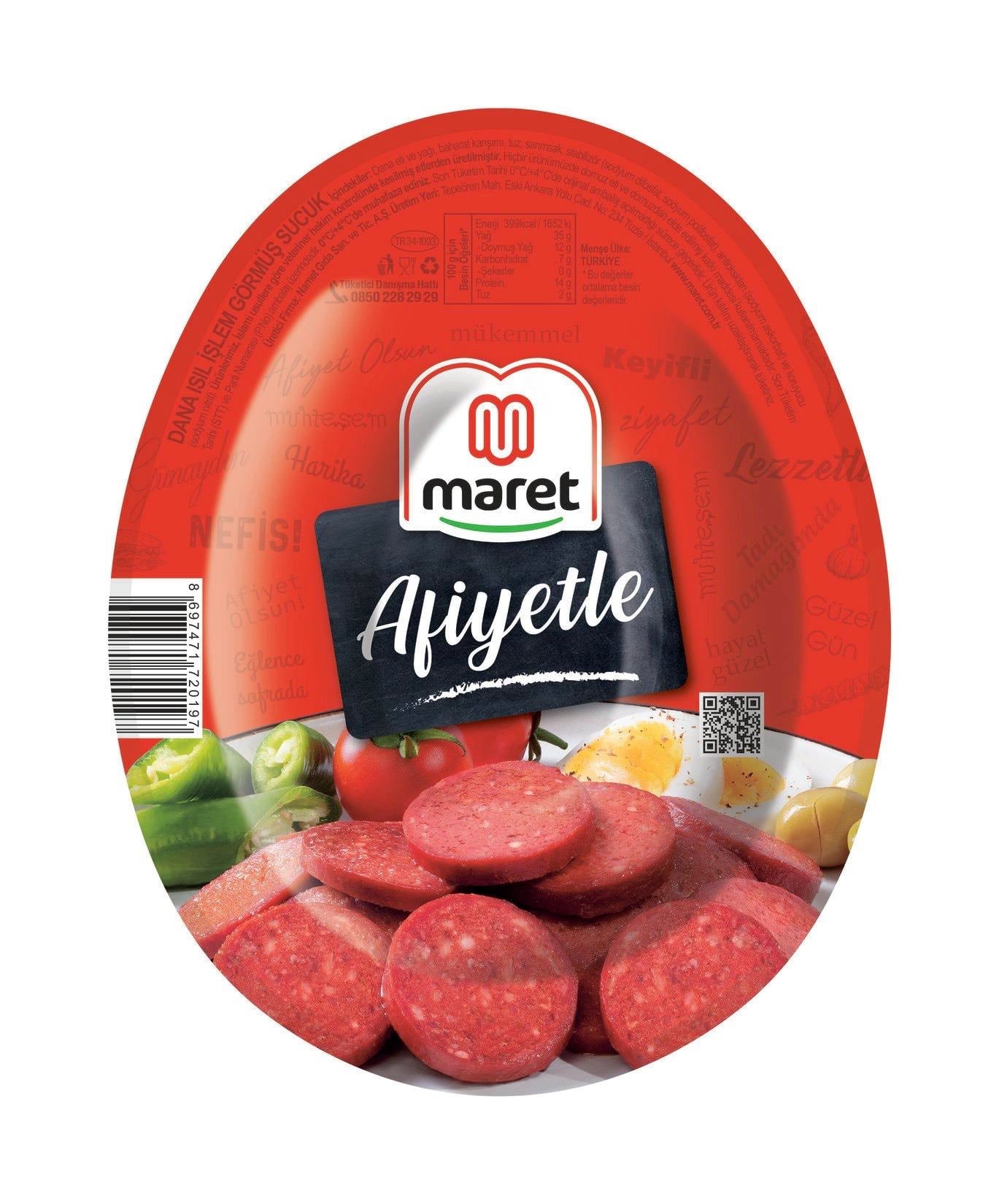 Maret Dana Isıl İşlem Görmüş Afiyetle Sucuk 200 G