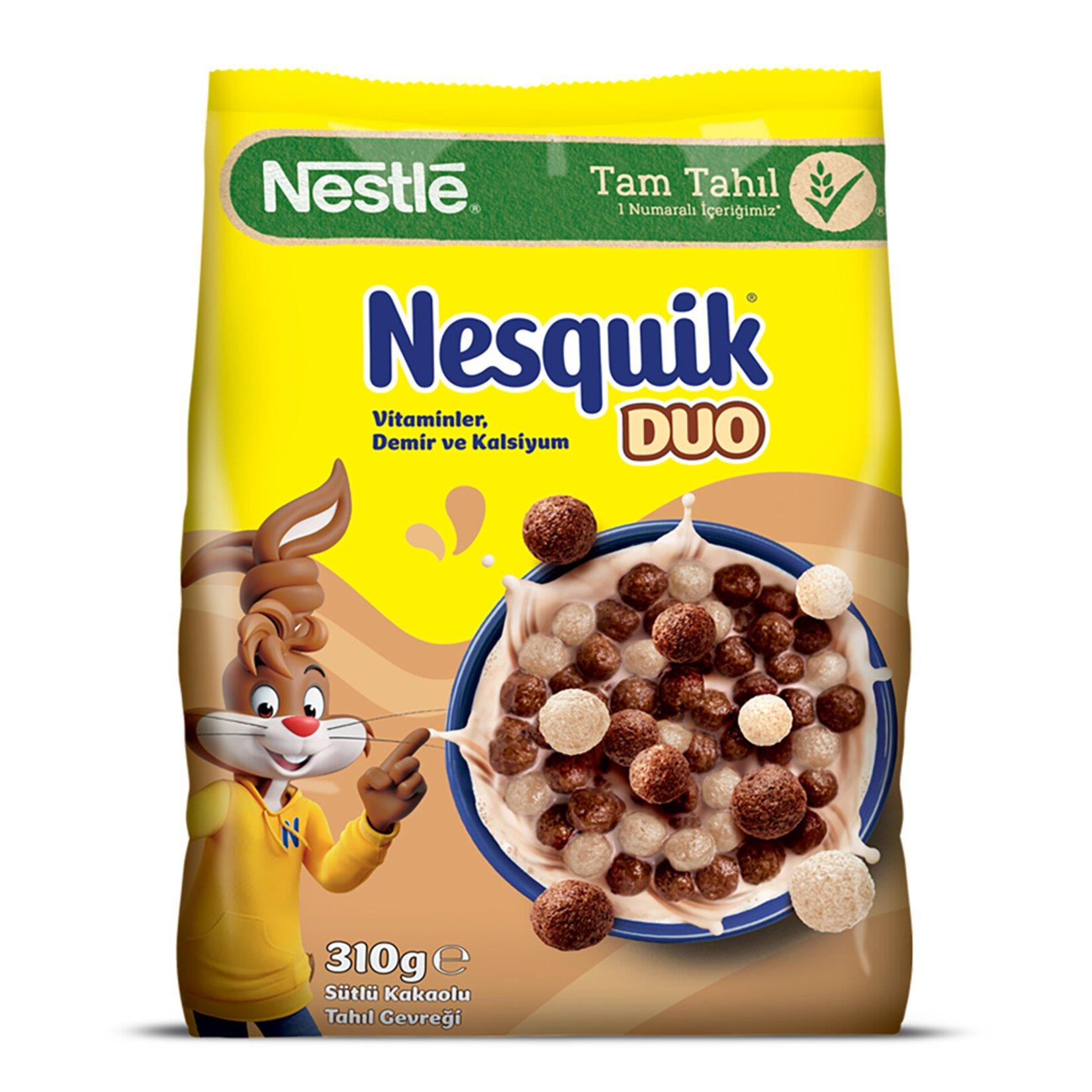 Nestlé Nesquik Duo Sütlü Kakaolu Buğday ve Mısır Gevreği 310g