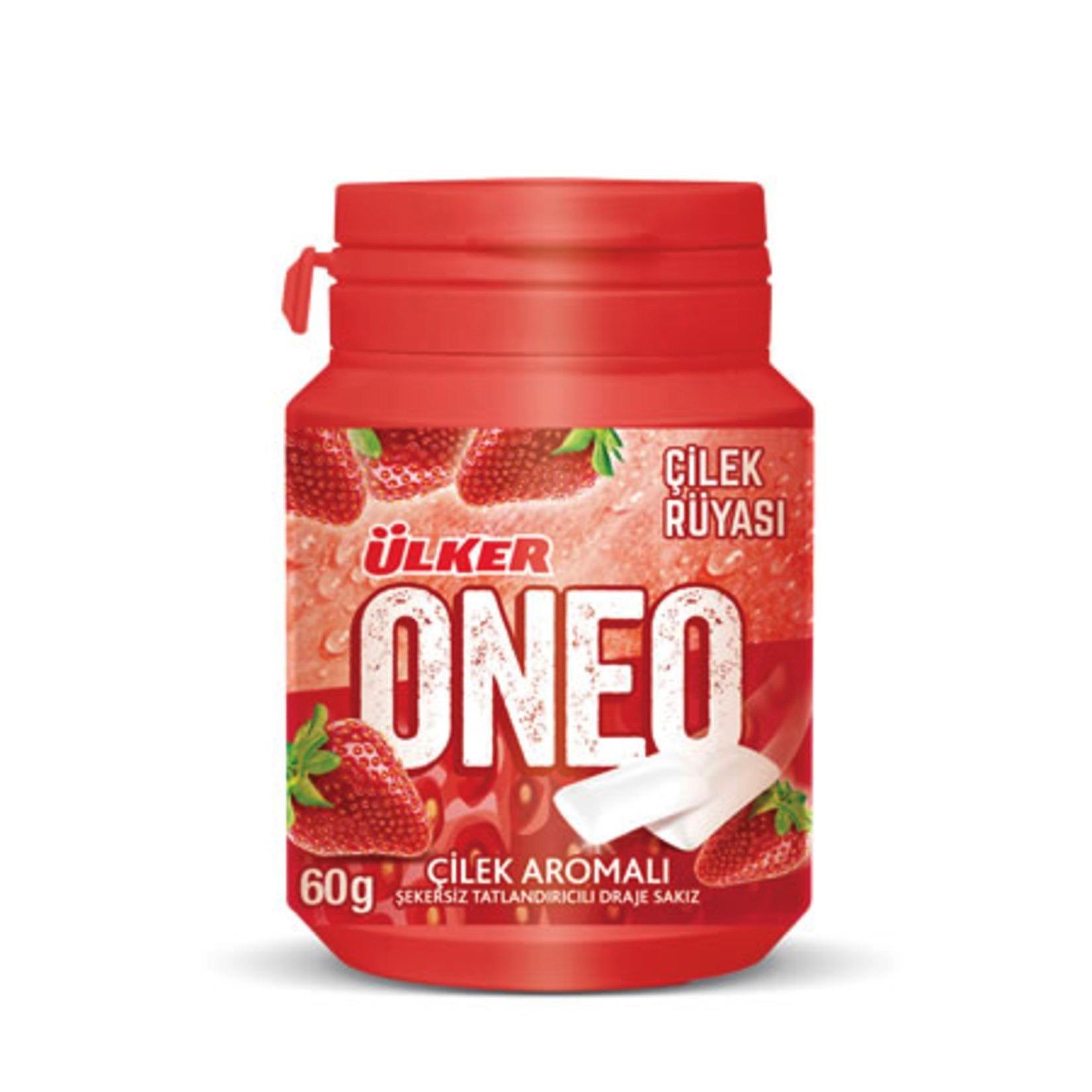 Oneo Çilek Aromalı Bottle Draje Sakız 60 G