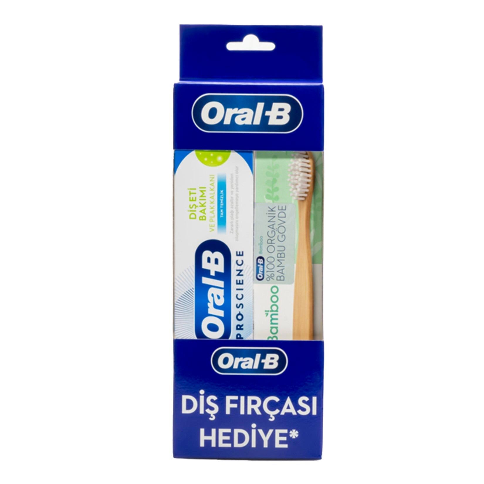 Oral B Diş Eti Bakımı & Plak Kalkanı Macun 50Ml + Bambu Fırça