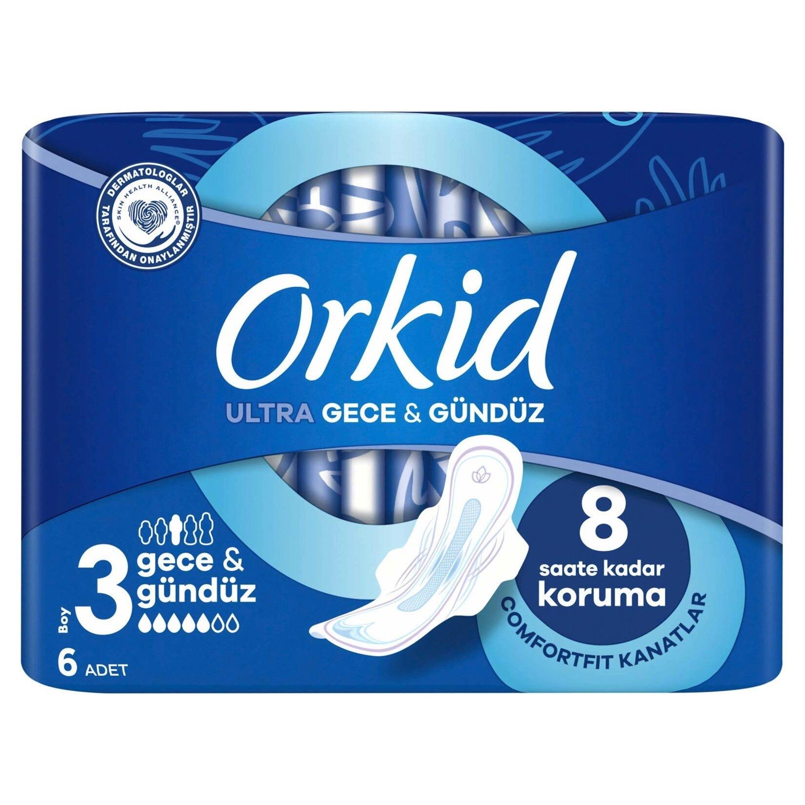 Orkid Ultra Extra Hijyenik Ped Gece Tekli Paket 6 Ped