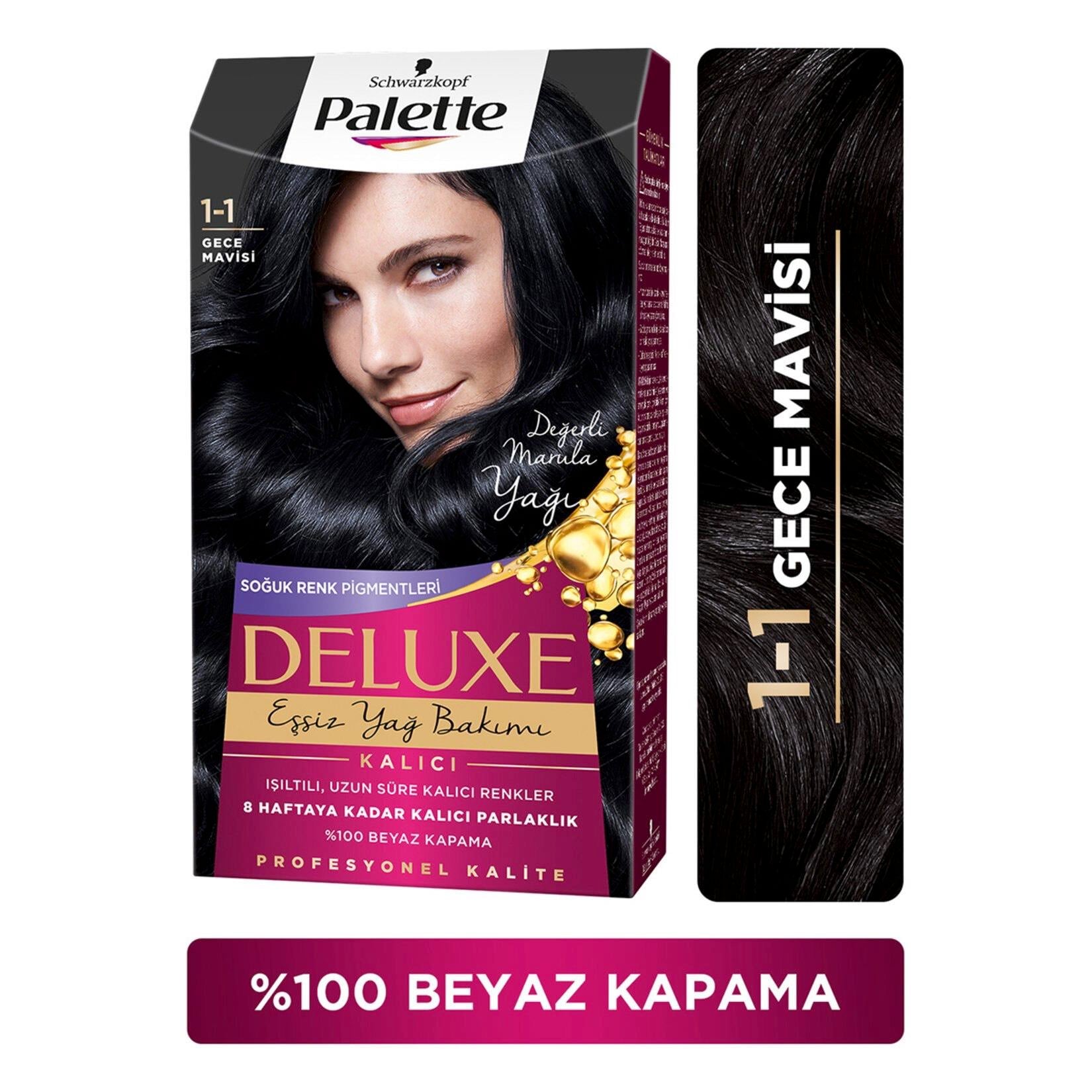 Palette Deluxe Saç Boyası Gece Mavisi 1-1 80 Ml