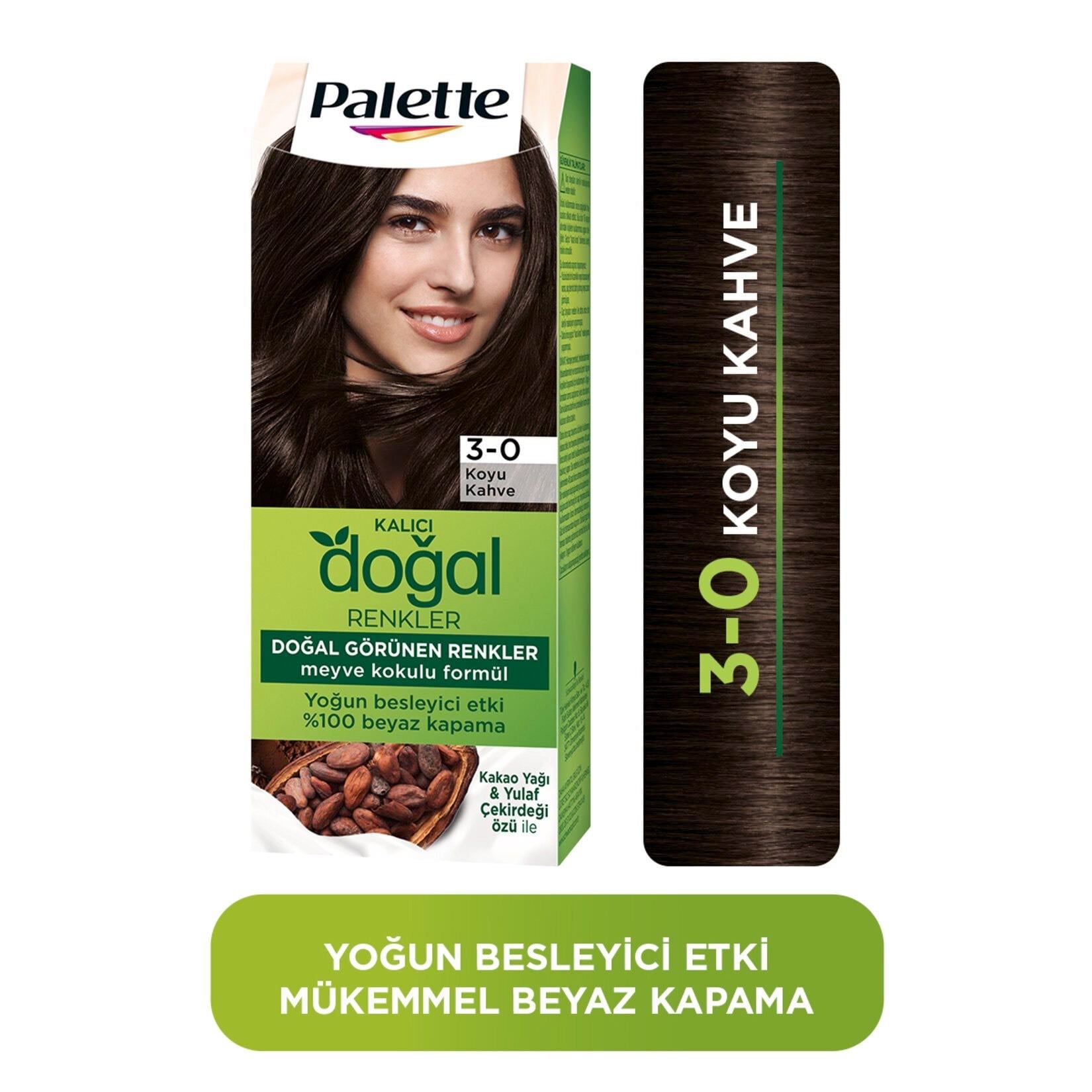 Palette Natural Colors Saç Boyası 3-0 Koyu Kahve