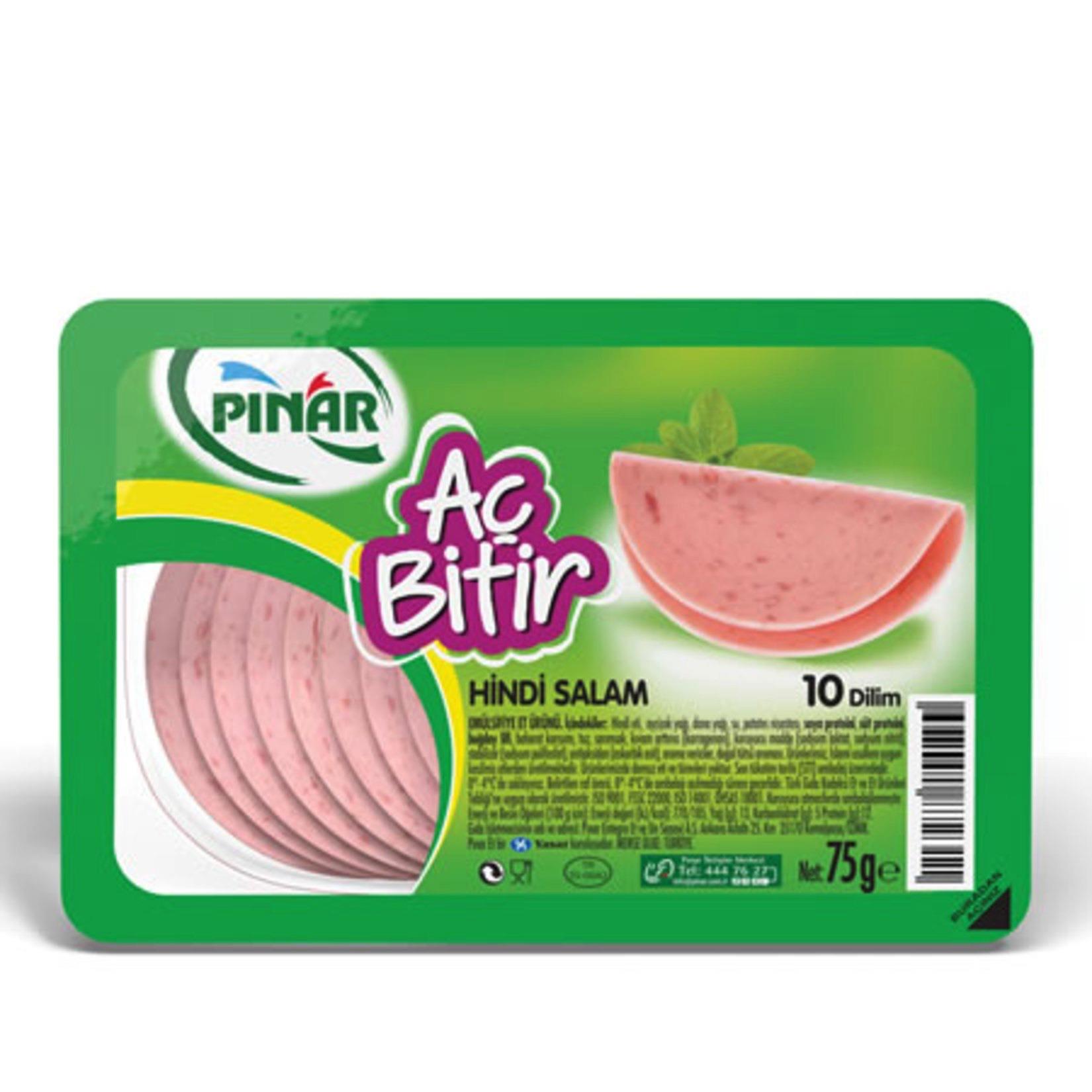 Pınar Aç Bitir Hindi Salam Taze Dilimlenmiş 10 Dilim 75 G