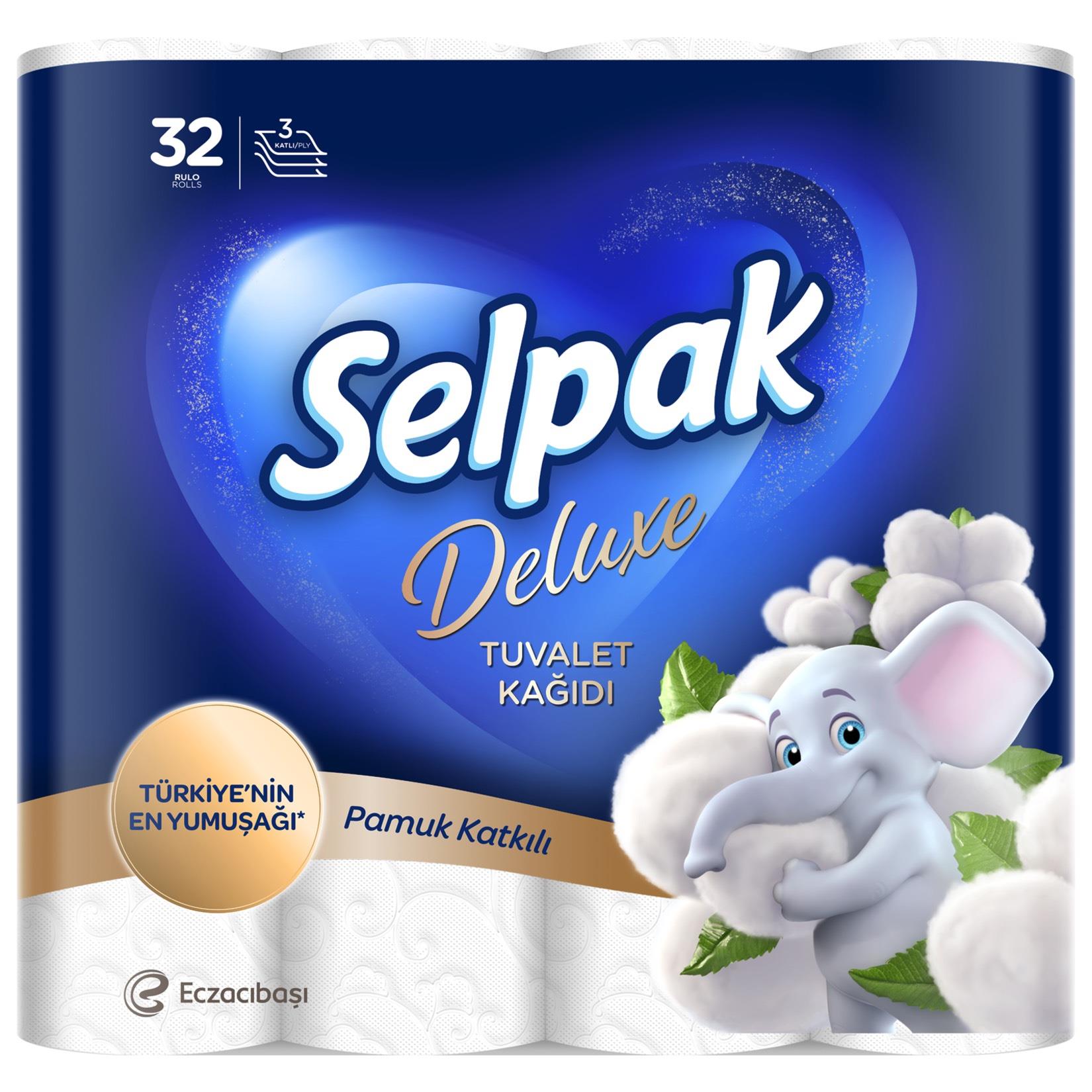 Selpak Deluxe Pamuk Katkılı Tuvalet Kağıdı 32'li