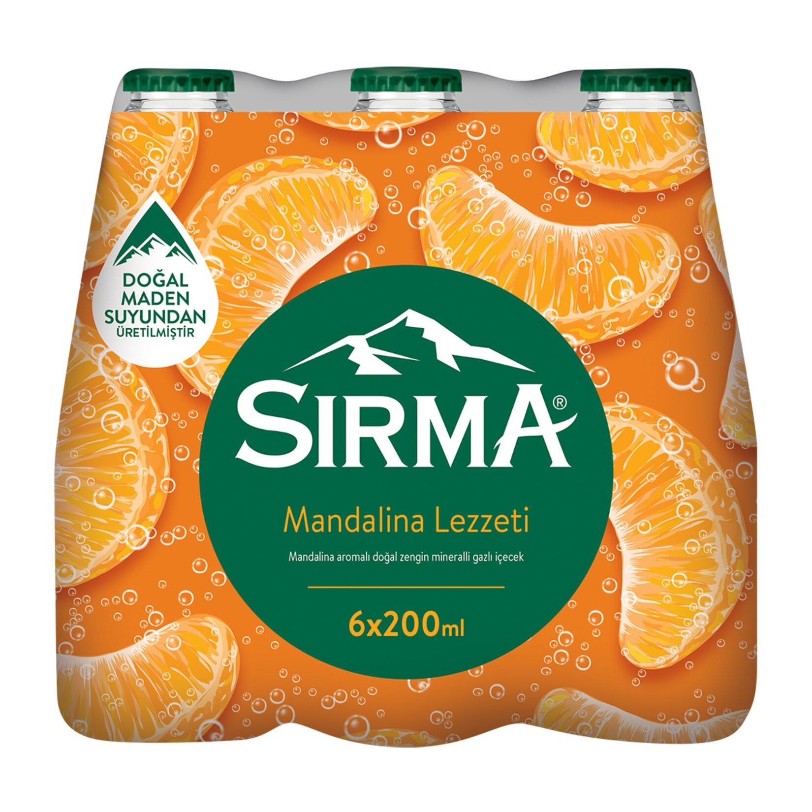 Sırma C+ Mandalina Aromalı Doğal Maden Suyu 6X200 Ml