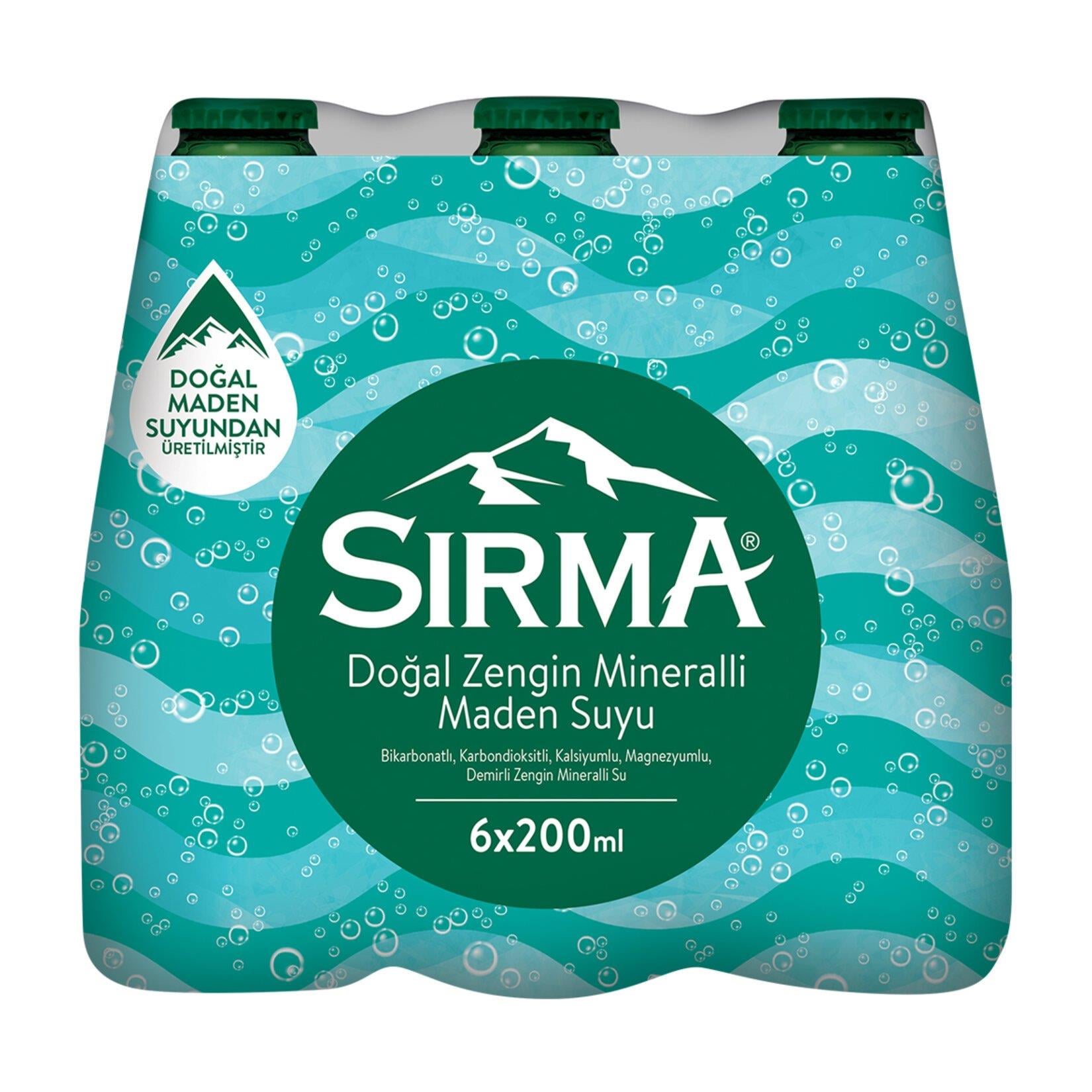 Sırma Doğal Maden Suyu 6x200 Ml Cam