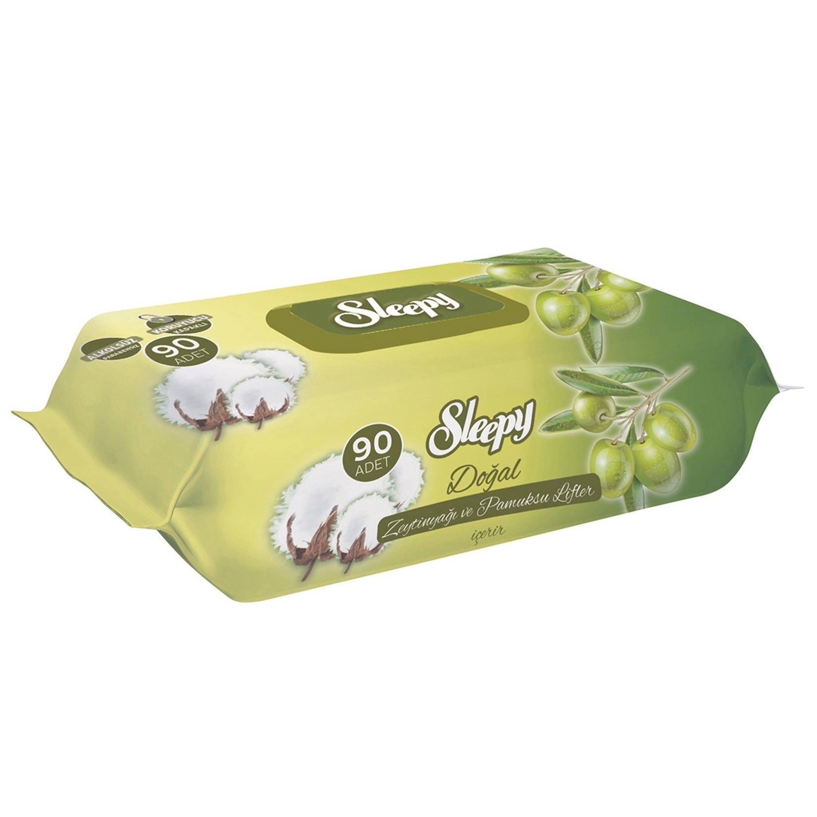 Sleepy Doğal Zeytinyağlı Islak Havlu 90'lı