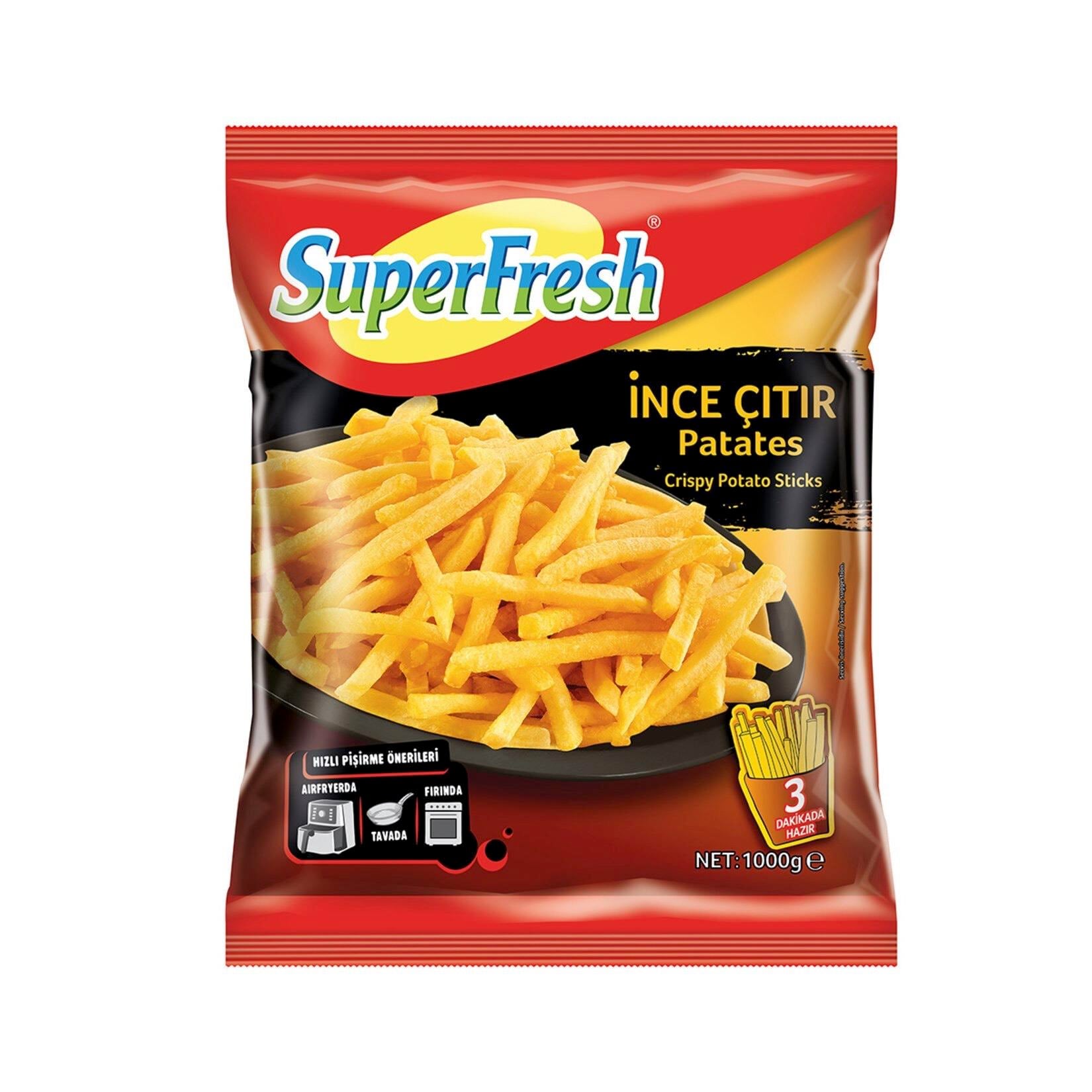 Superfresh İnce Çıtır Çubuk Patates 1000 G