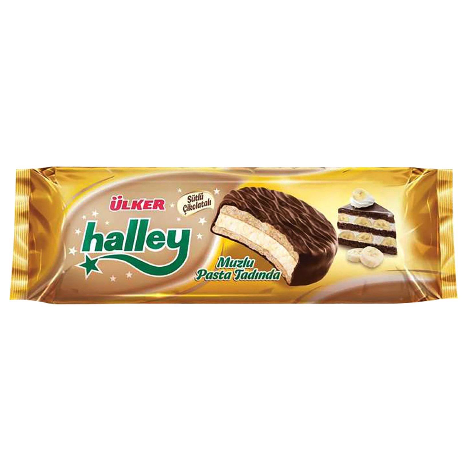 Ülker Halley Muzlu Pasta Tadında Sandviç Bisküvi 210 G