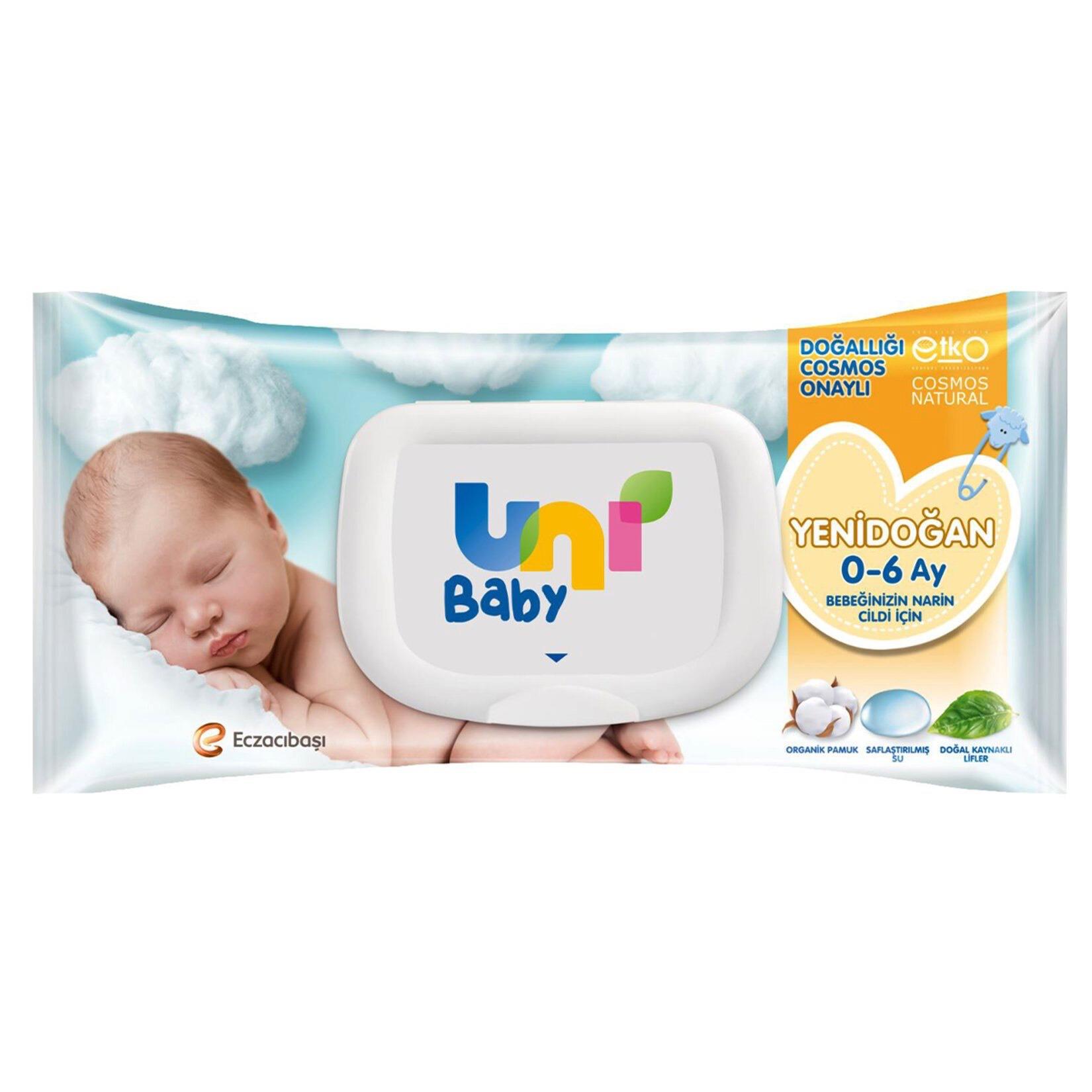 Uni Baby Yenidoğan Islak Mendil 40'lı