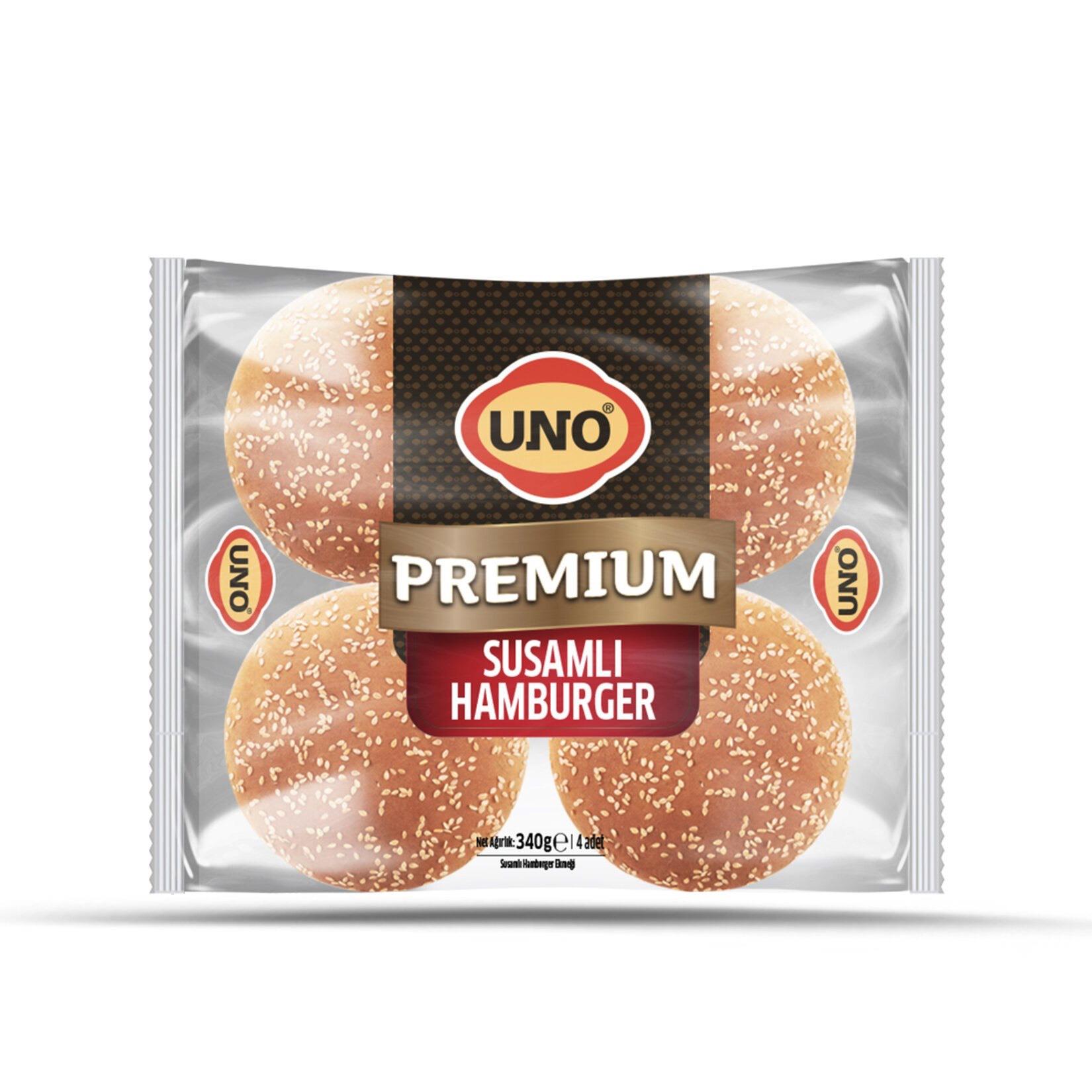 Uno Premıum Susamlı Hamburger Ekmeği 4Lü 340G