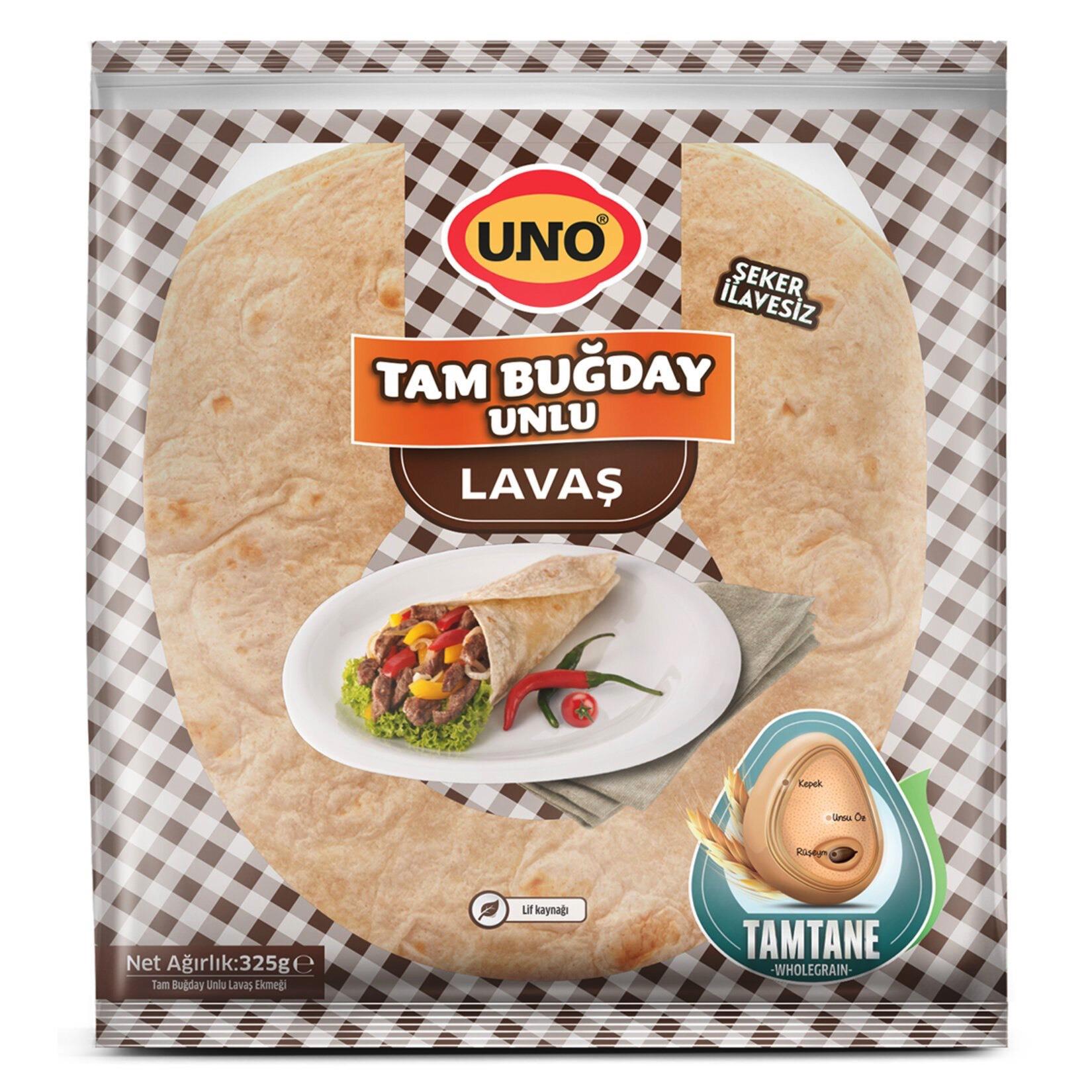 Uno Tam Buğday Lavaş 5'li 325 G