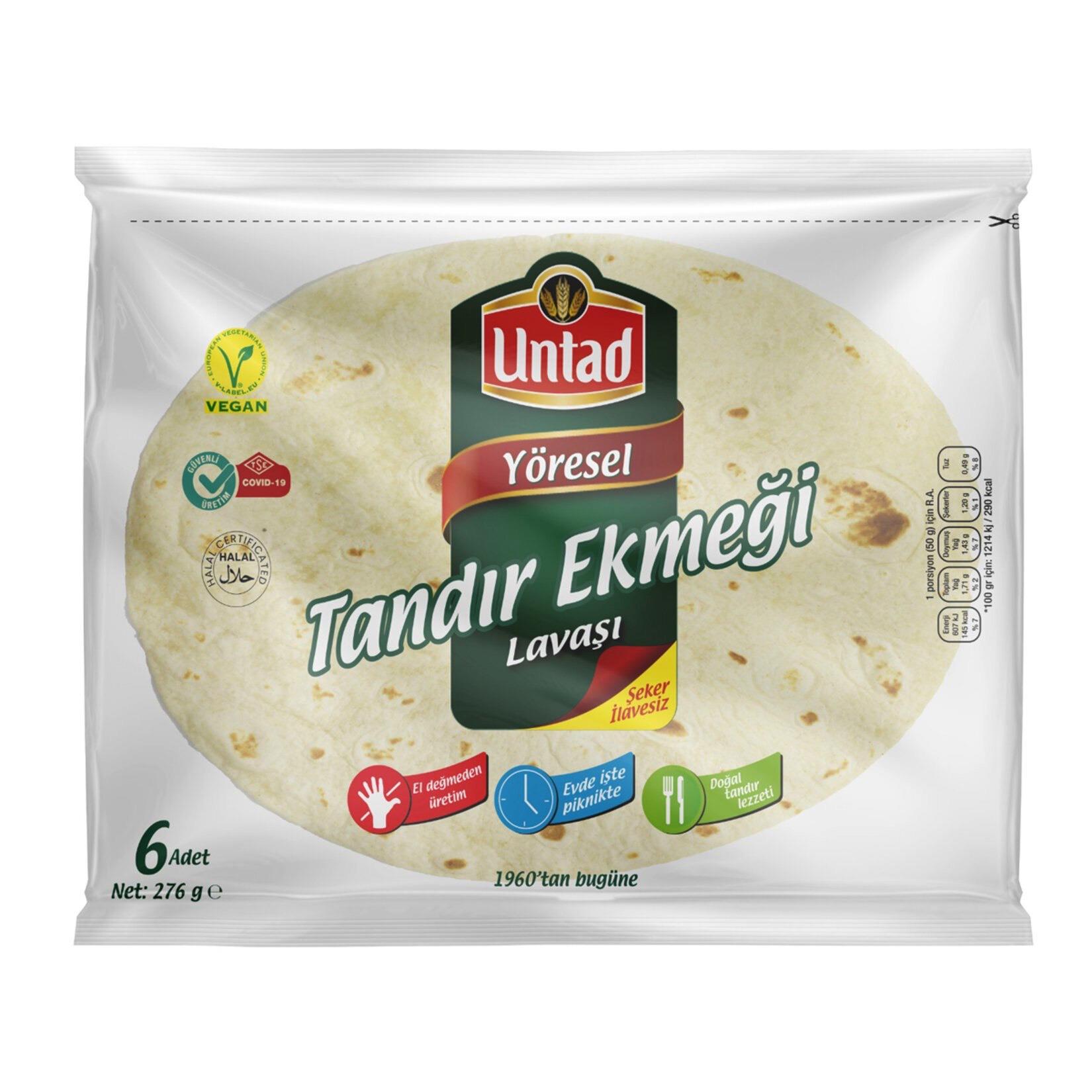Untad Tandır Ekmeği Lavaşı 276 Gr