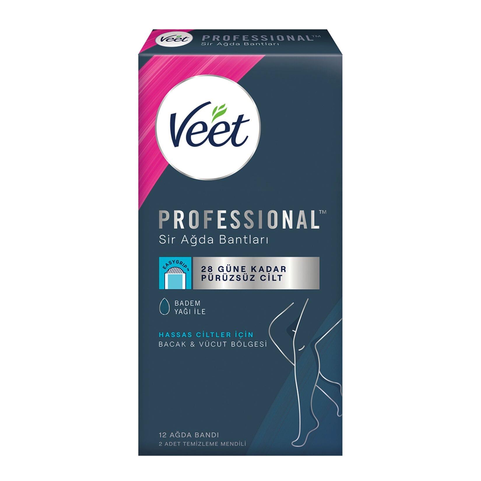 Veet Professıonal Ağda Bantları Hassas Ciltle.12li