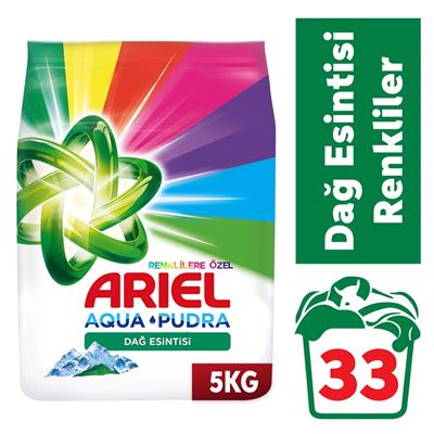 Ariel Dağ Esintisi Renklilere Özel 5 kg AquaPudra Toz Çamaşır Deterjanı
