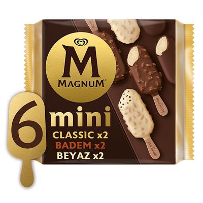 Magnum Mini Classic, Badem, Beyaz 345 Ml 6'lı