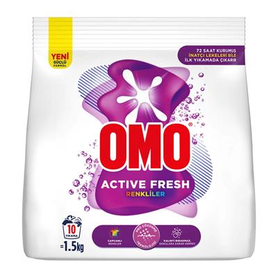 Omo Active Fresh Renkliler Toz Deterjan 10 Yıkama 1.5 Kg