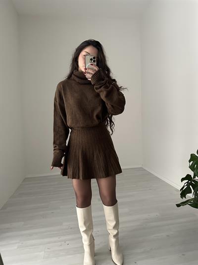 Abbey Premium Triko Kahve Takım