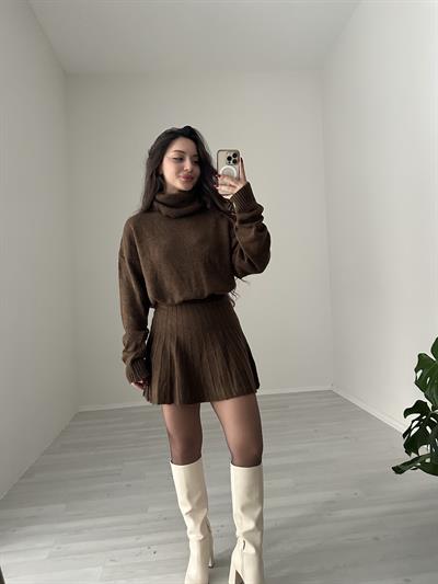 Abbey Premium Triko Kahve Takım